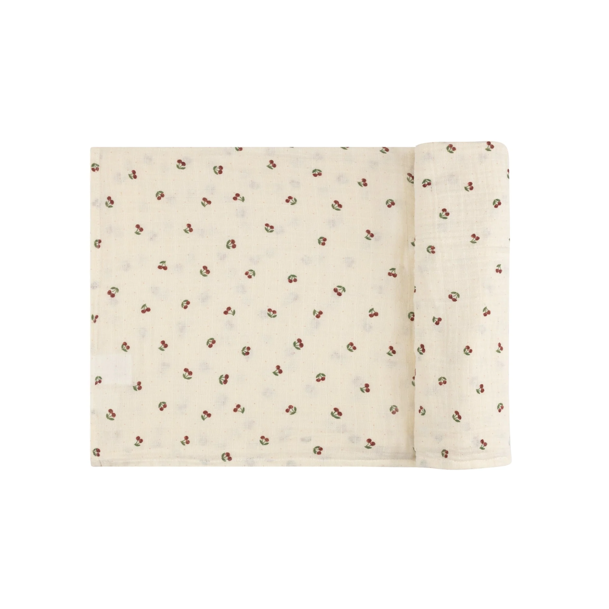 2 Pack cotton Muslin Swaddle set - Cherry Collection - Image 11