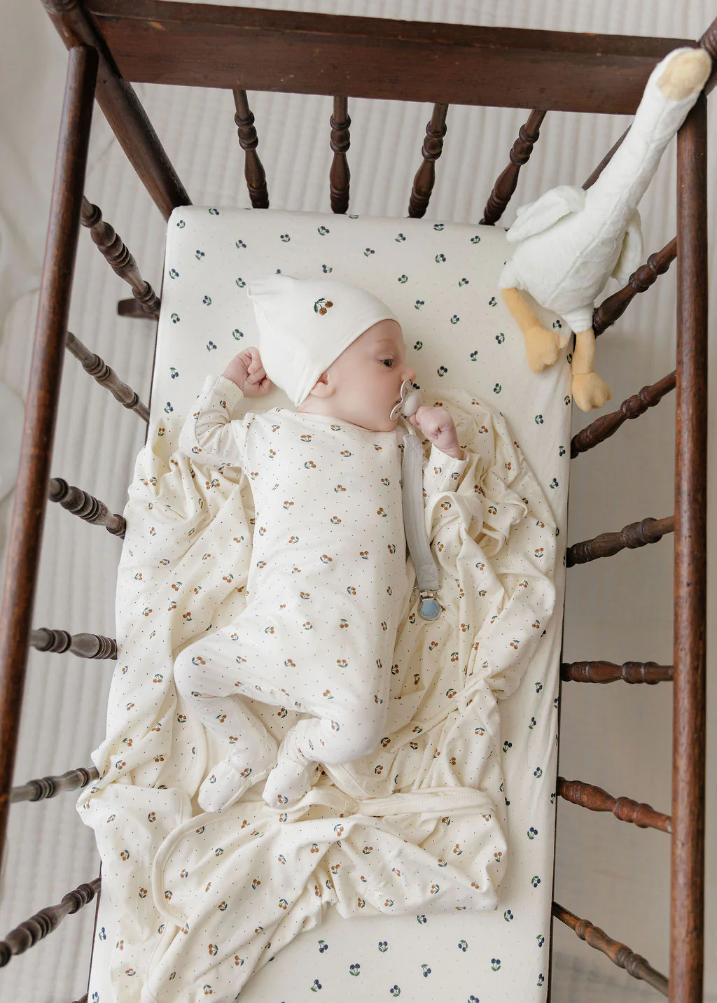 2 Pack cotton Muslin Swaddle set - Cherry Collection - Image 18