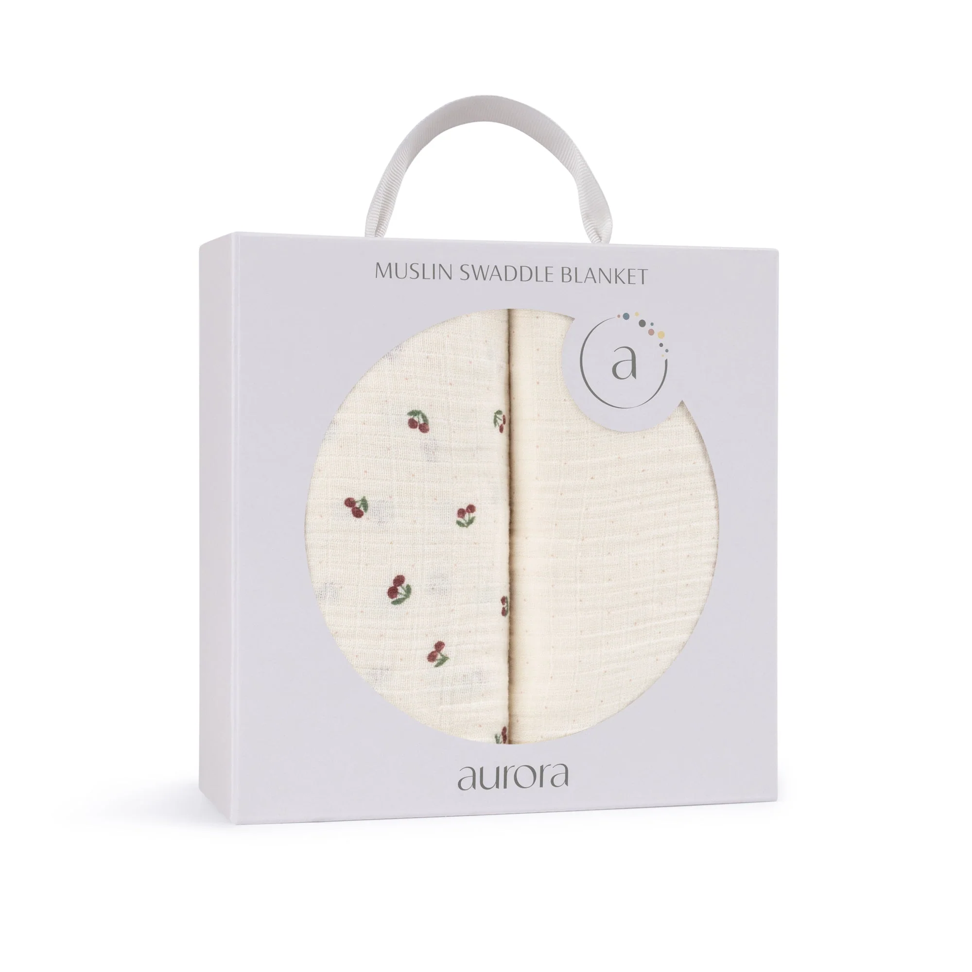2 Pack cotton Muslin Swaddle set - Cherry Collection - Image 6
