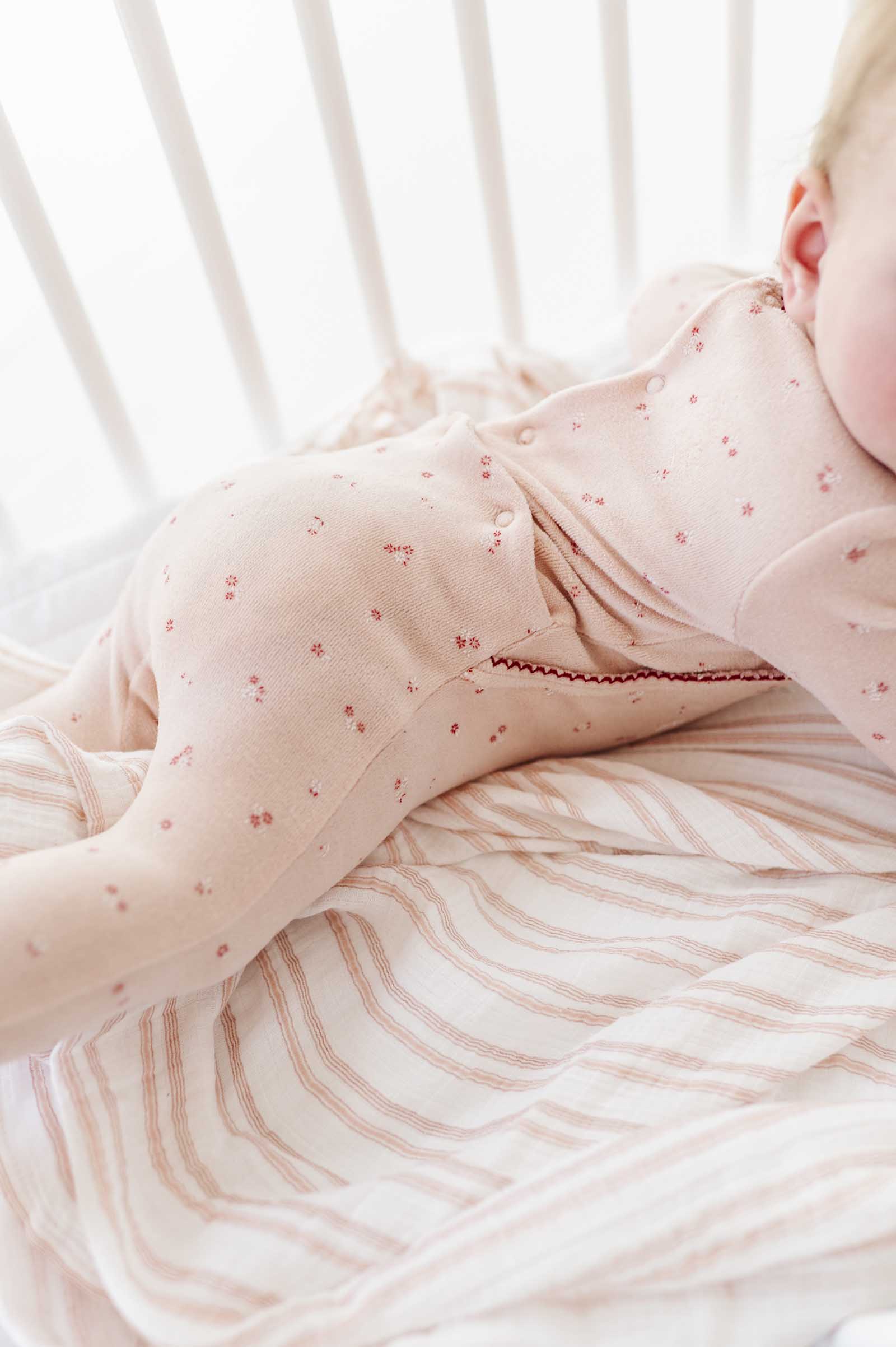 2 Pack Cotton Muslin Swaddle Blanket - Pink Butterfly - Image 4
