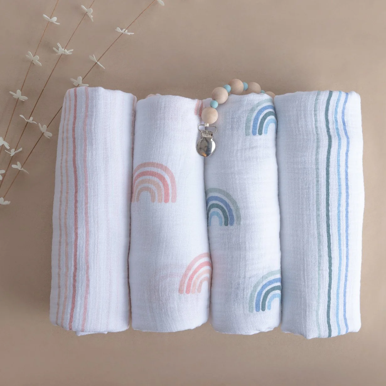 2 Pack Cotton Muslin Swaddle Blanket - Image 10