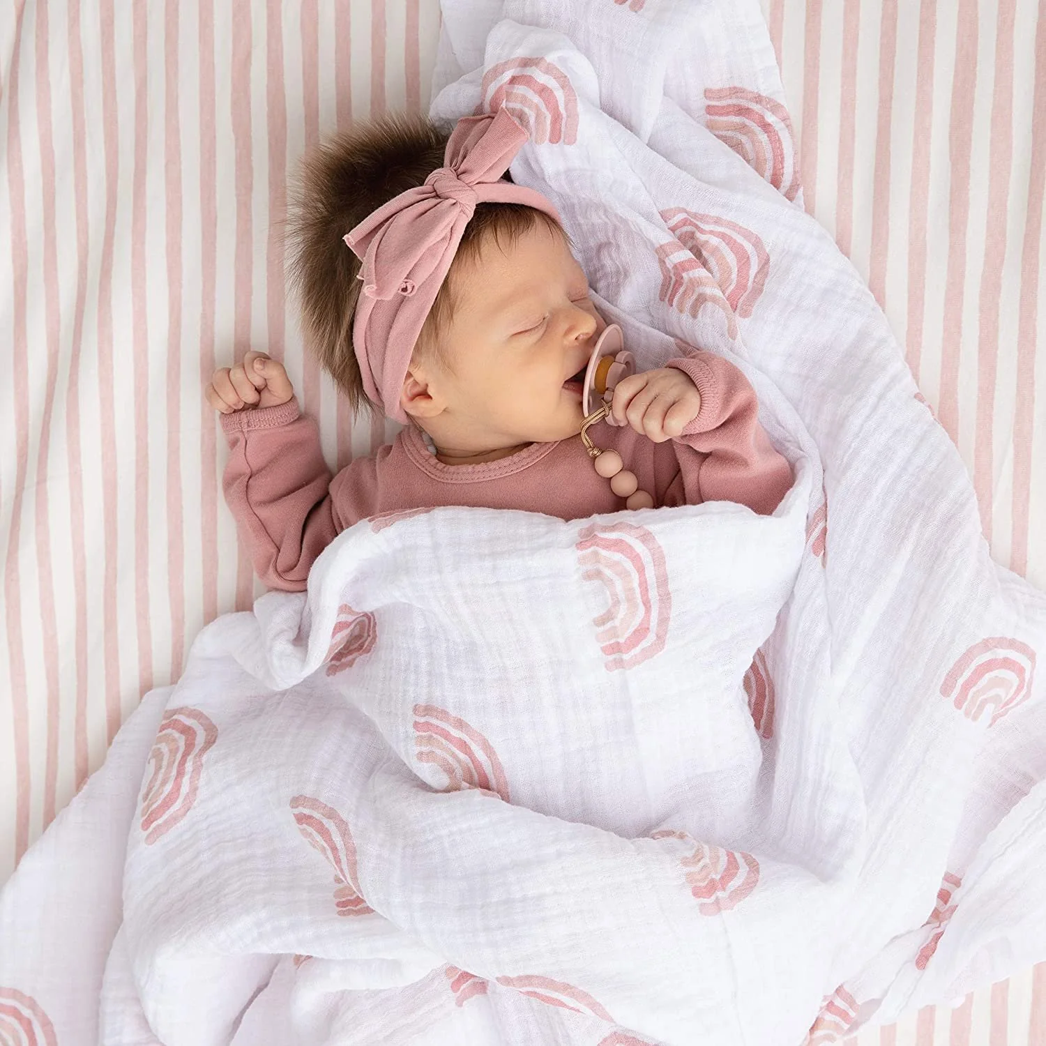 2 Pack Cotton Muslin Swaddle Blanket - Image 6