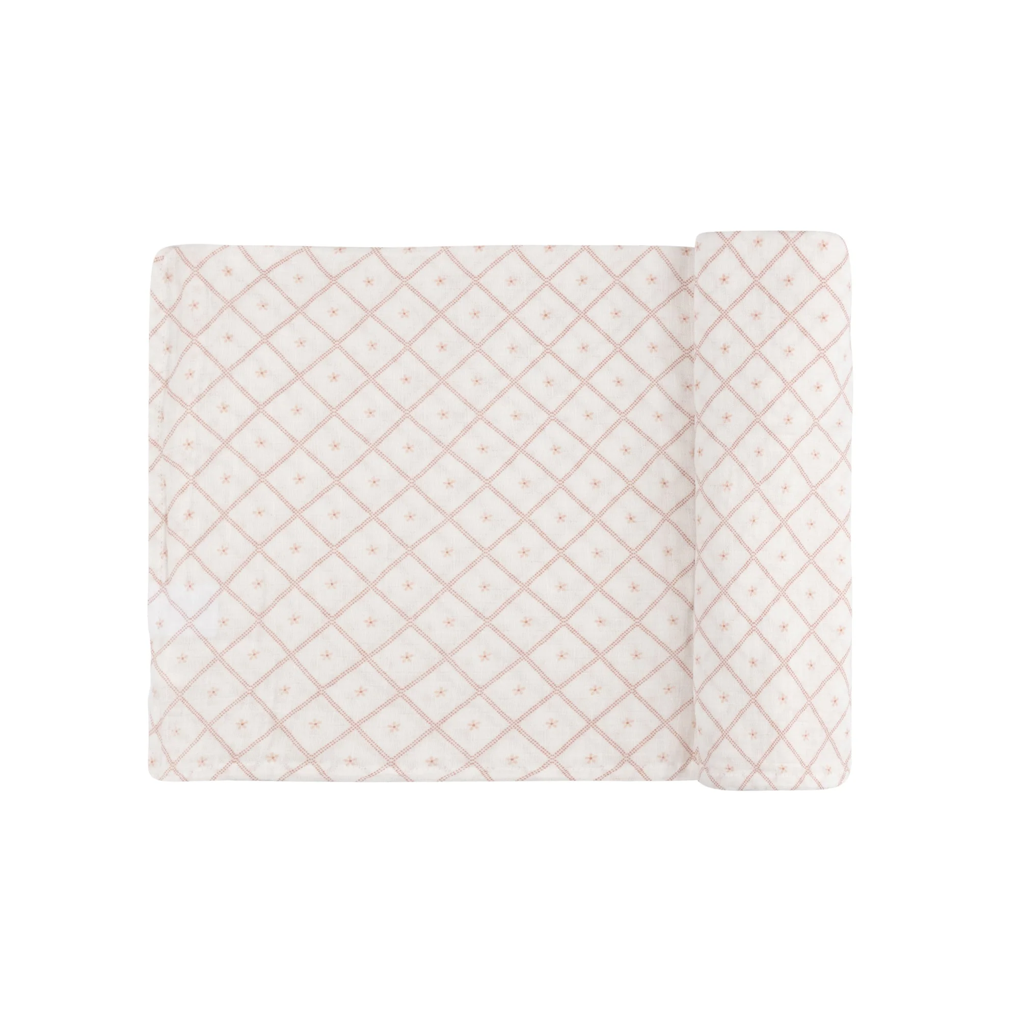 2 Pack Muslin Swaddles - Diamond Floral - Image 8