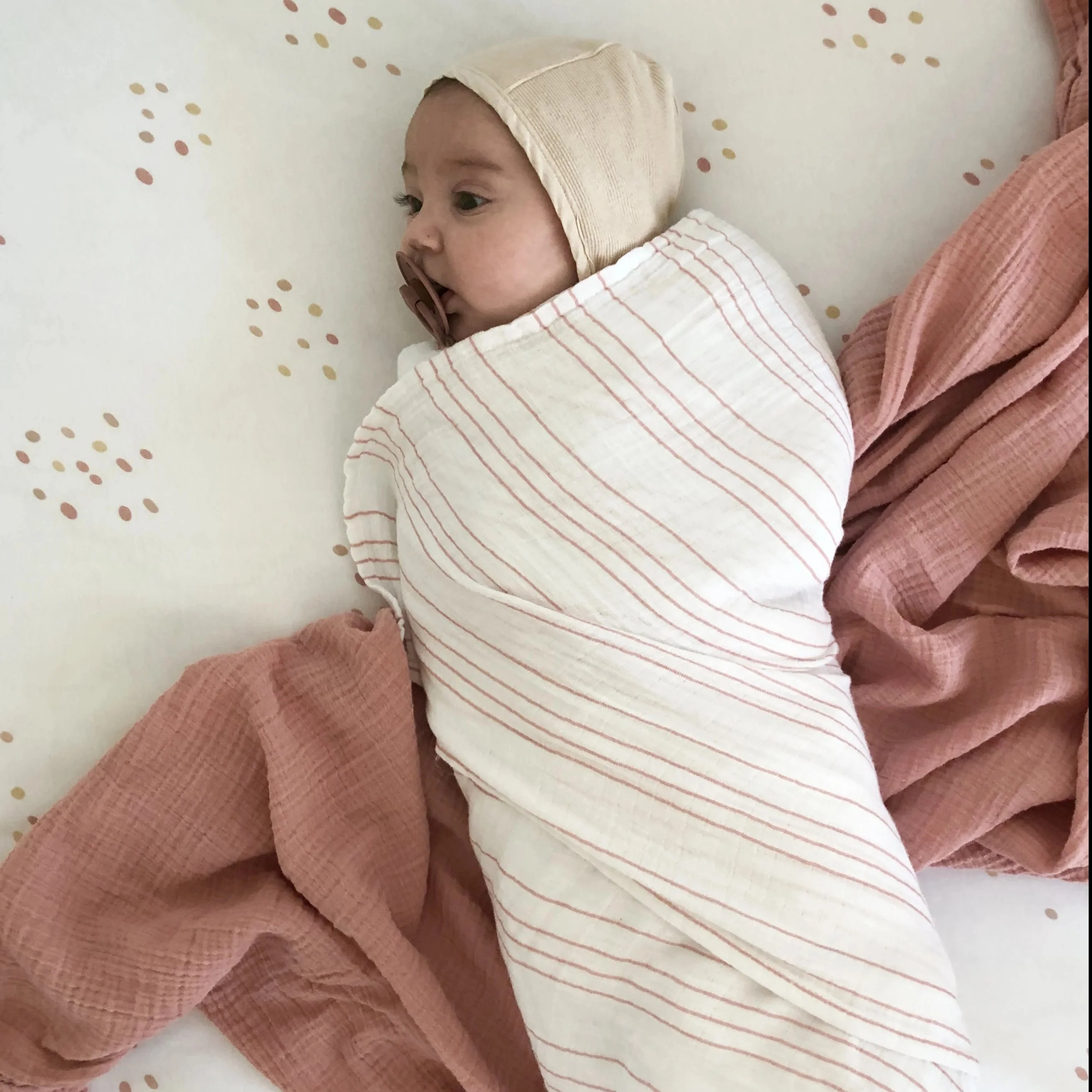 3 Pack Cotton Muslin Swaddle Blanket - Image 6
