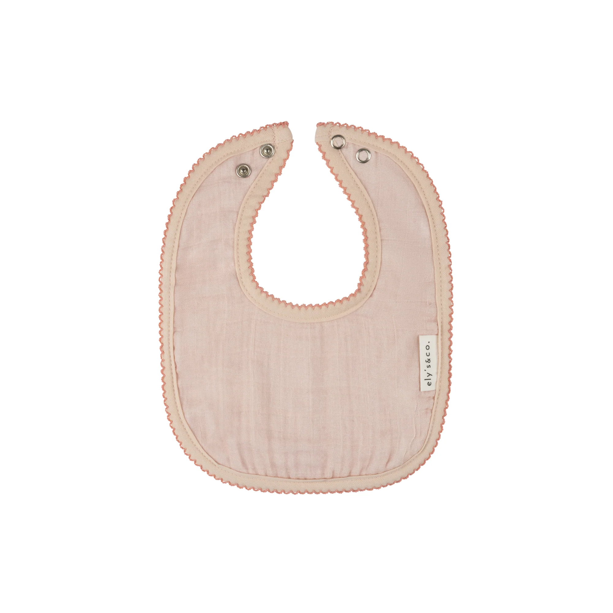 3 Pack Muslin Terry Bibs - Pink Gingko - Image 5