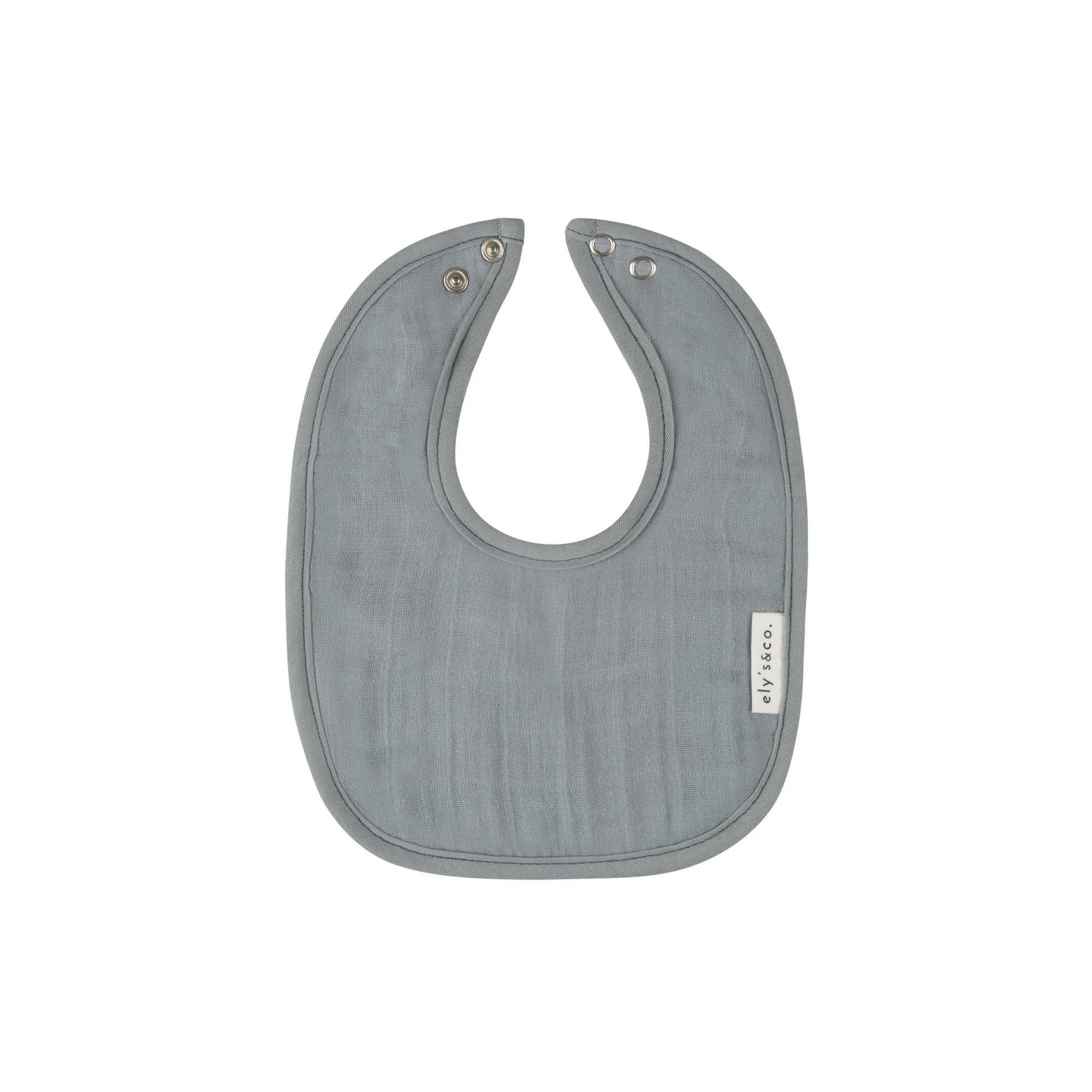 3 Pack Muslin Terry Bibs - Tan/Blue Gingko - Image 5