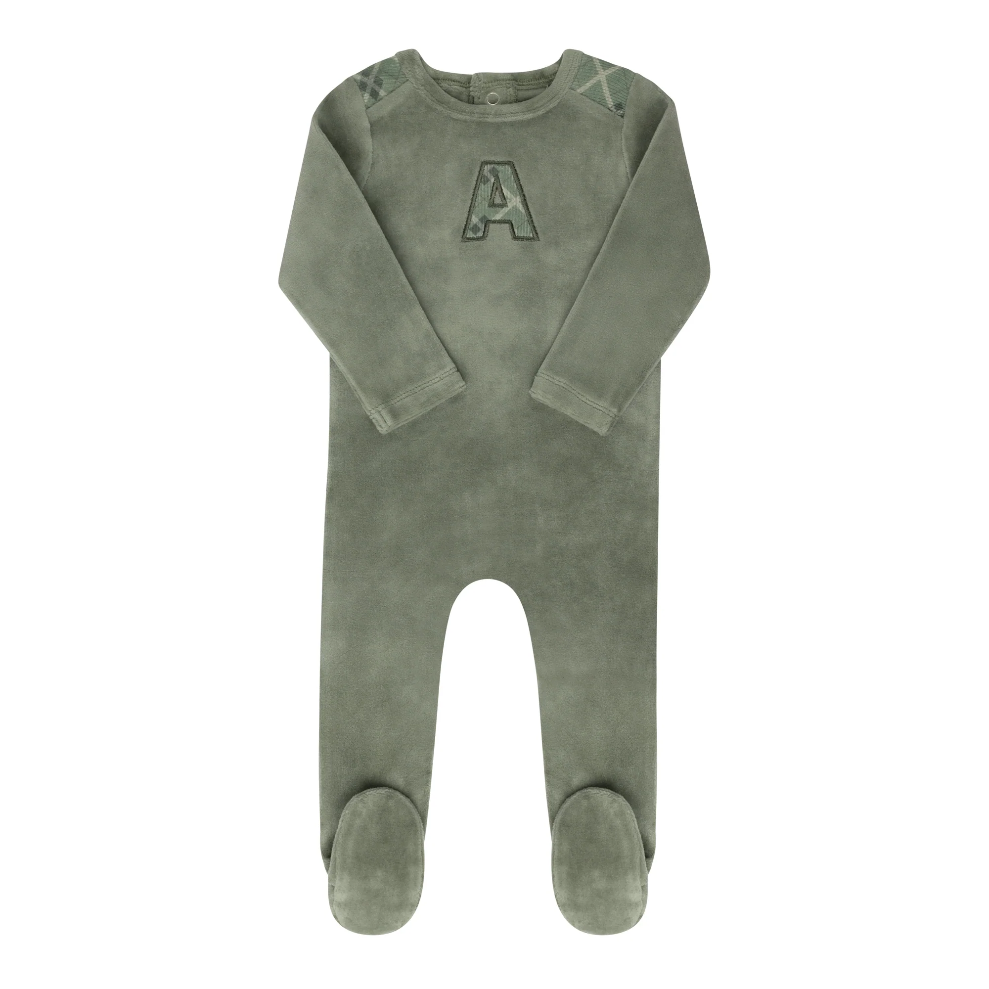 Velour Liberty Plaid A Collection - Footie