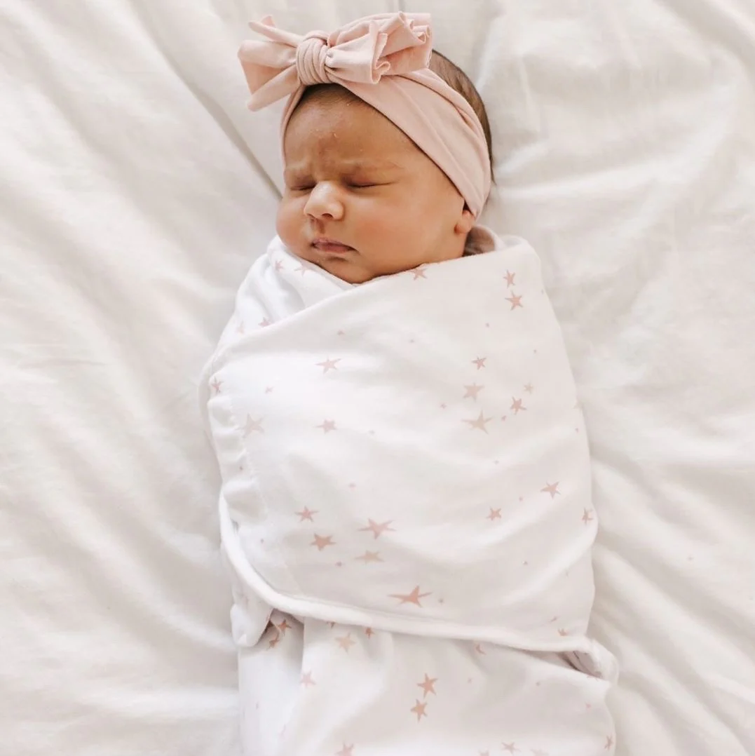 Pink Stars Adjustable Swaddle Blanket - Image 8