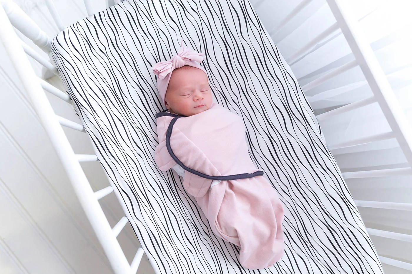 Blush Abstract Adjustable Swaddle Blanket | 3 Pack - Image 4