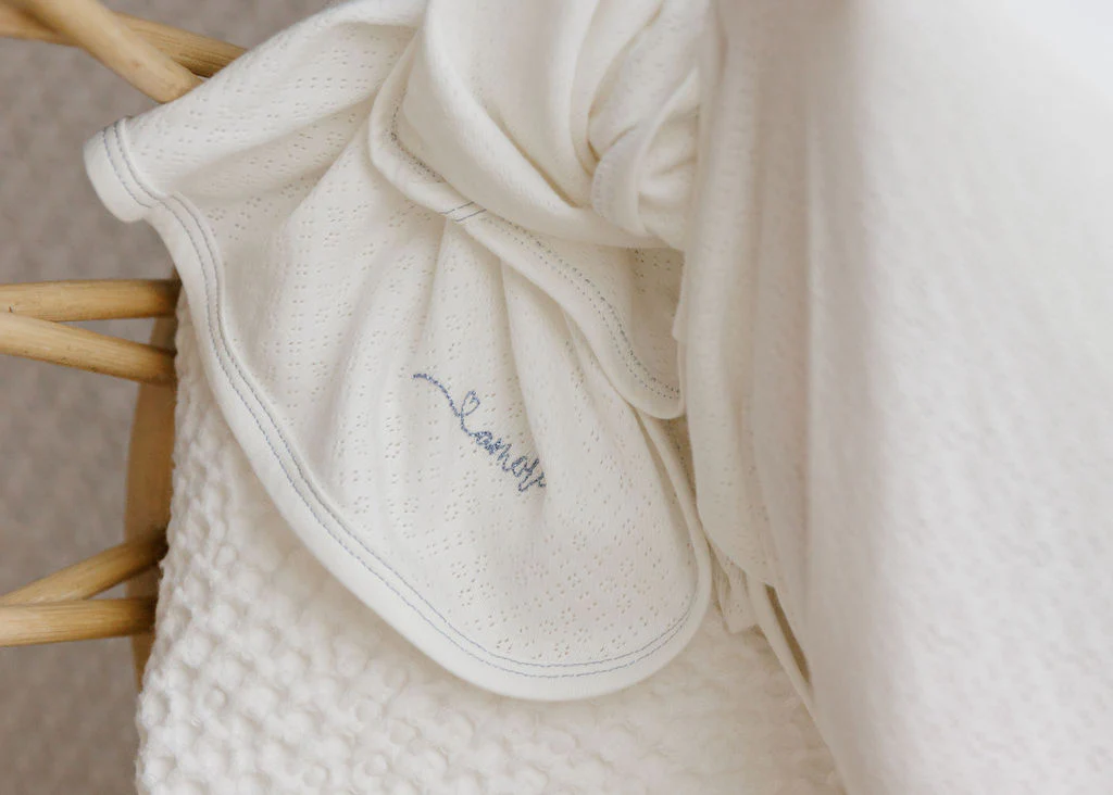 Organic Cotton Amore Pointelle Collection - Blanket - Image 7
