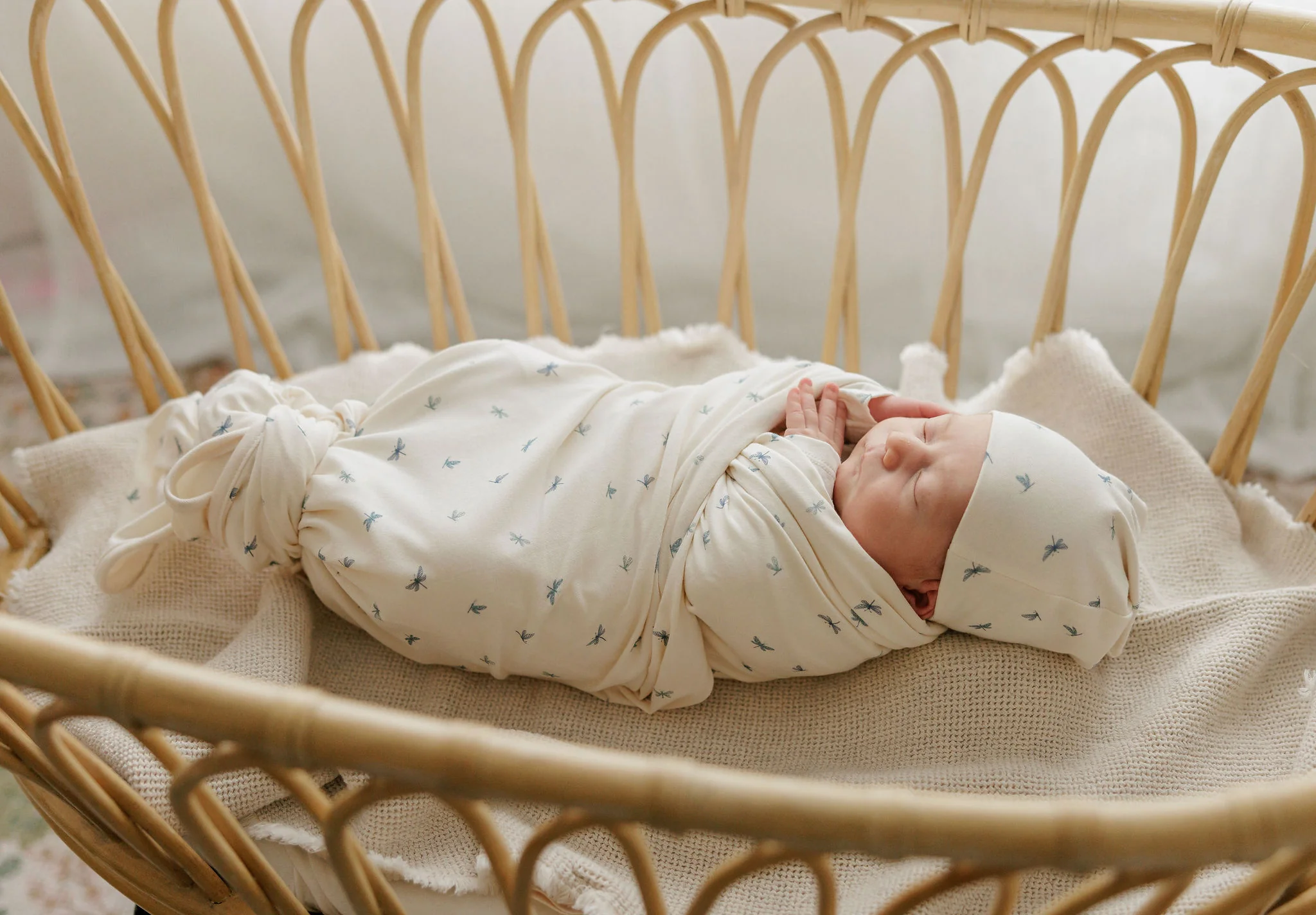 Baby Boy Layette Set – Ivory Blue – Dragonfly - Image 4