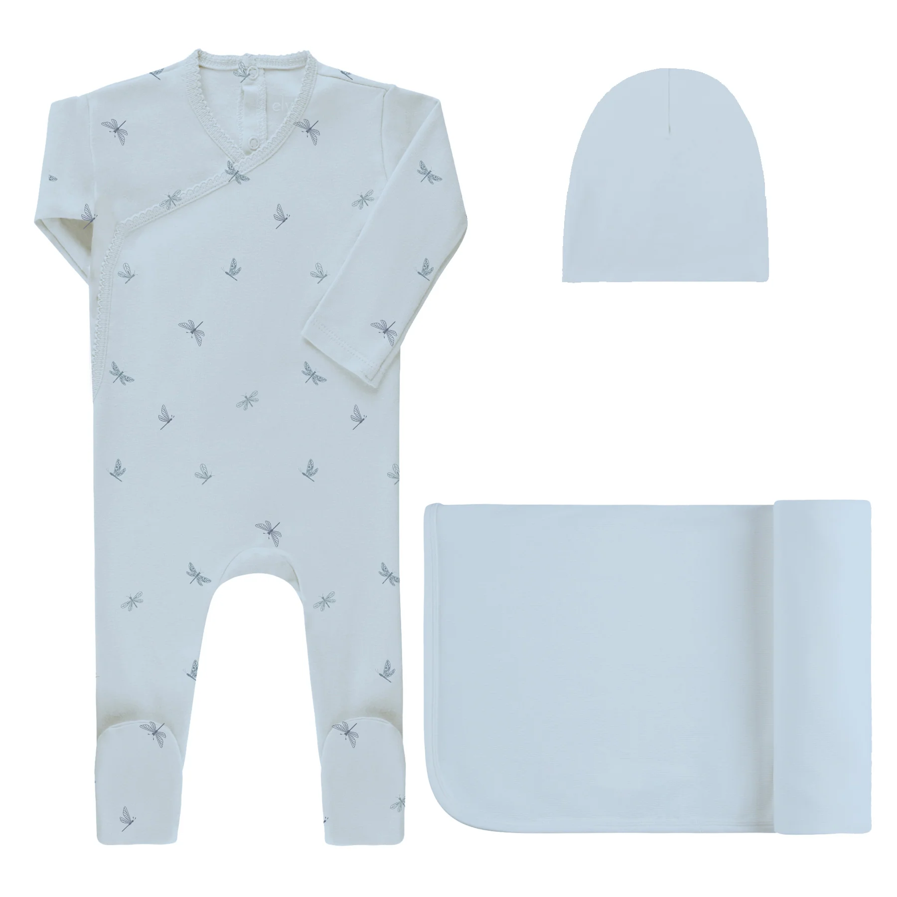Baby Boy Layette Set – Blue – Dragonfly