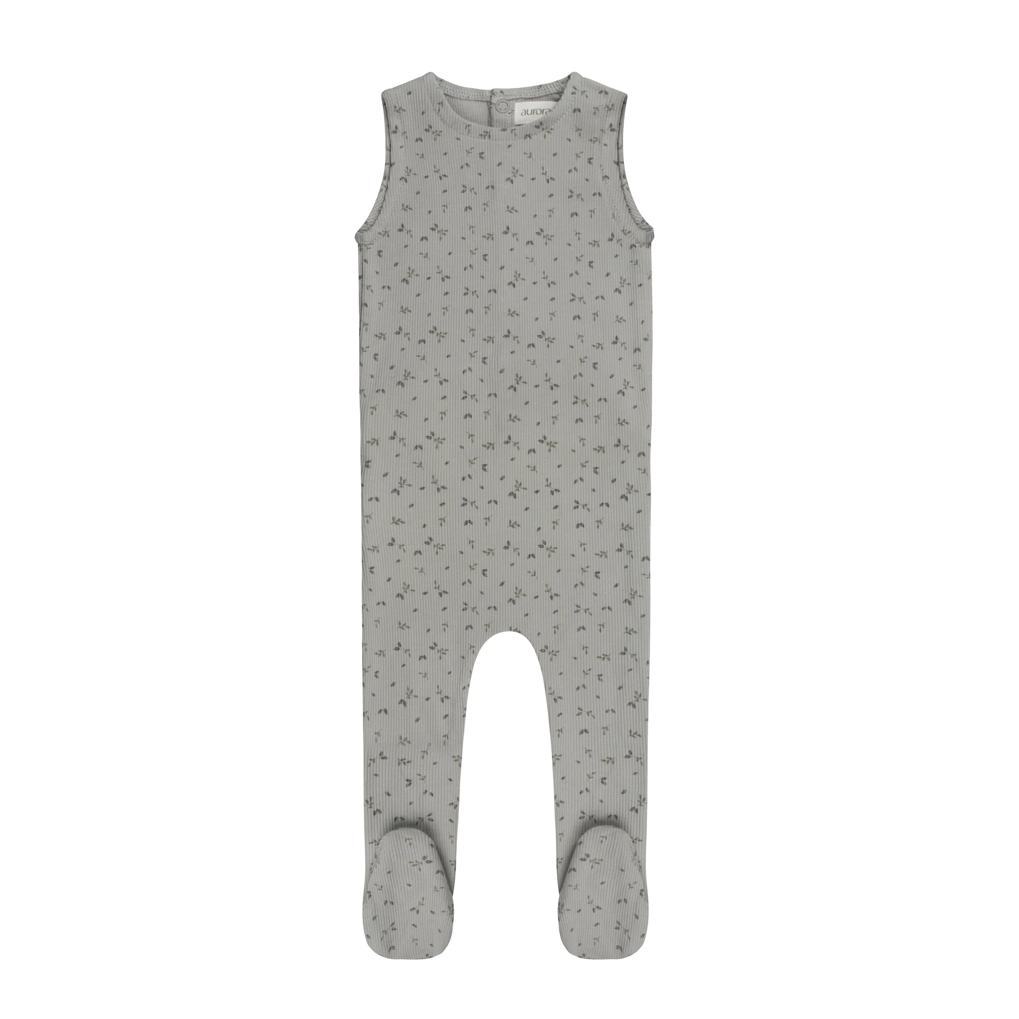 Boys Romper – Blue – Floral Rib ( Cardigan sold separately) - Image 7