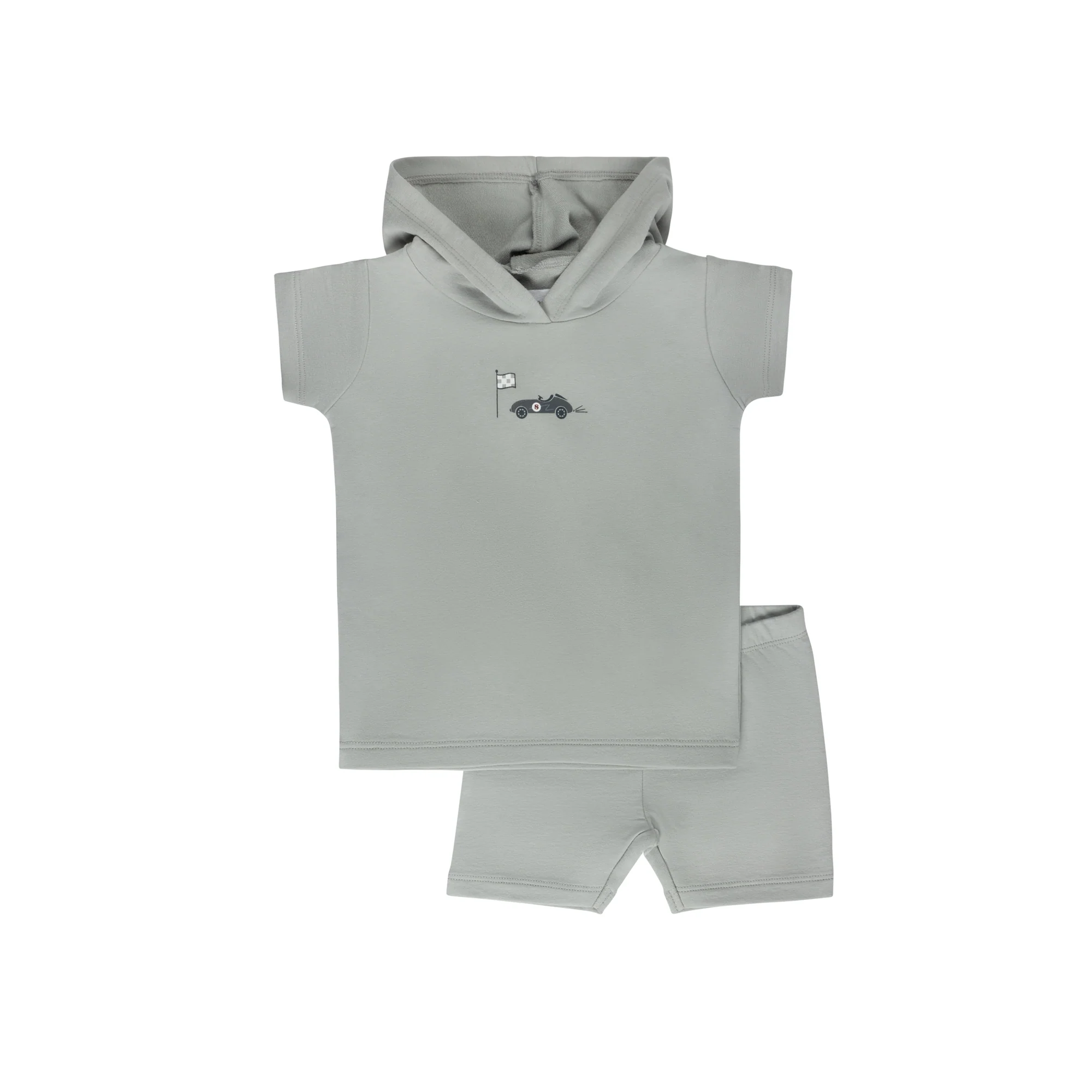 Boys Tee and Shorts – Blue – Race Car