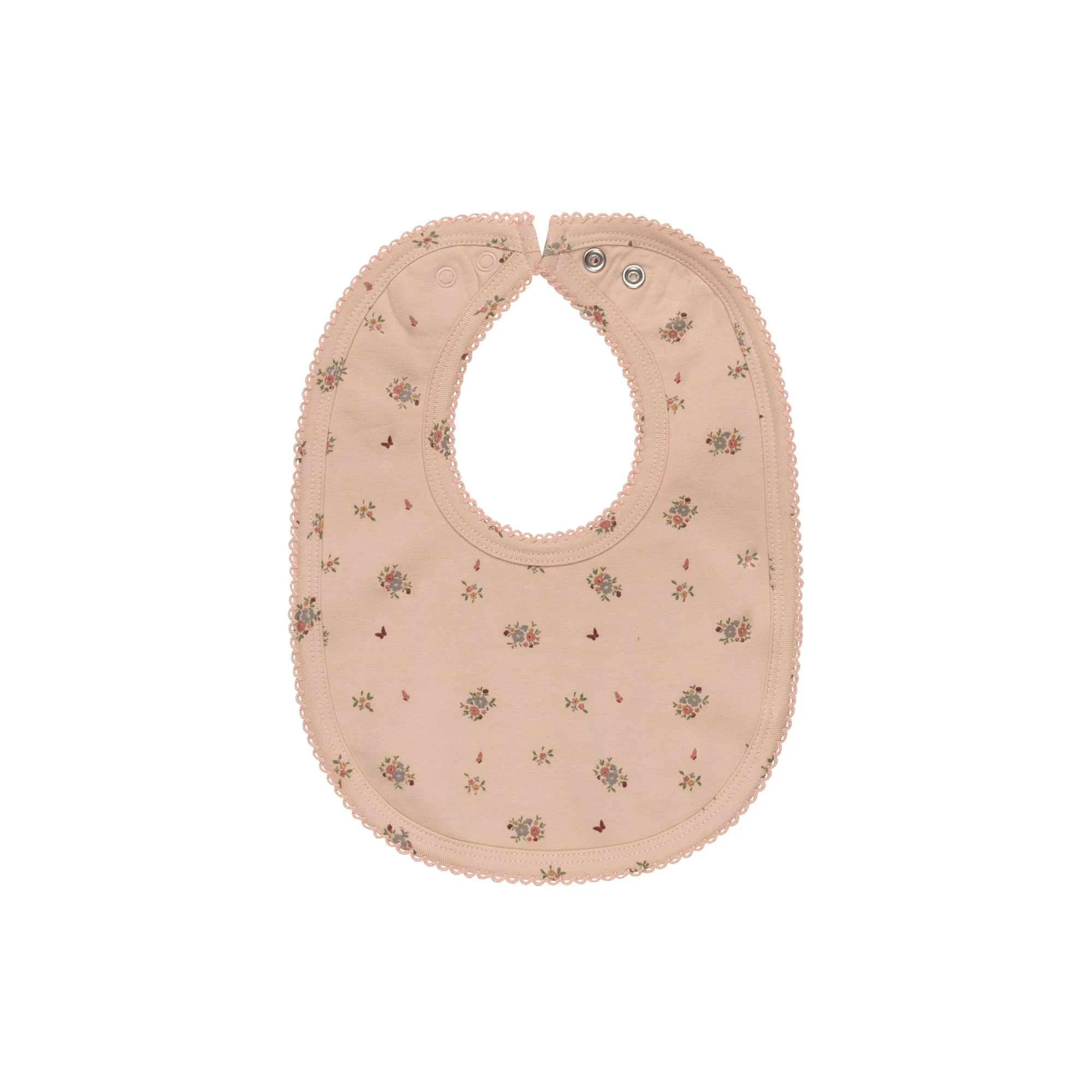Baby Girl Bib – Pink – Floral Print