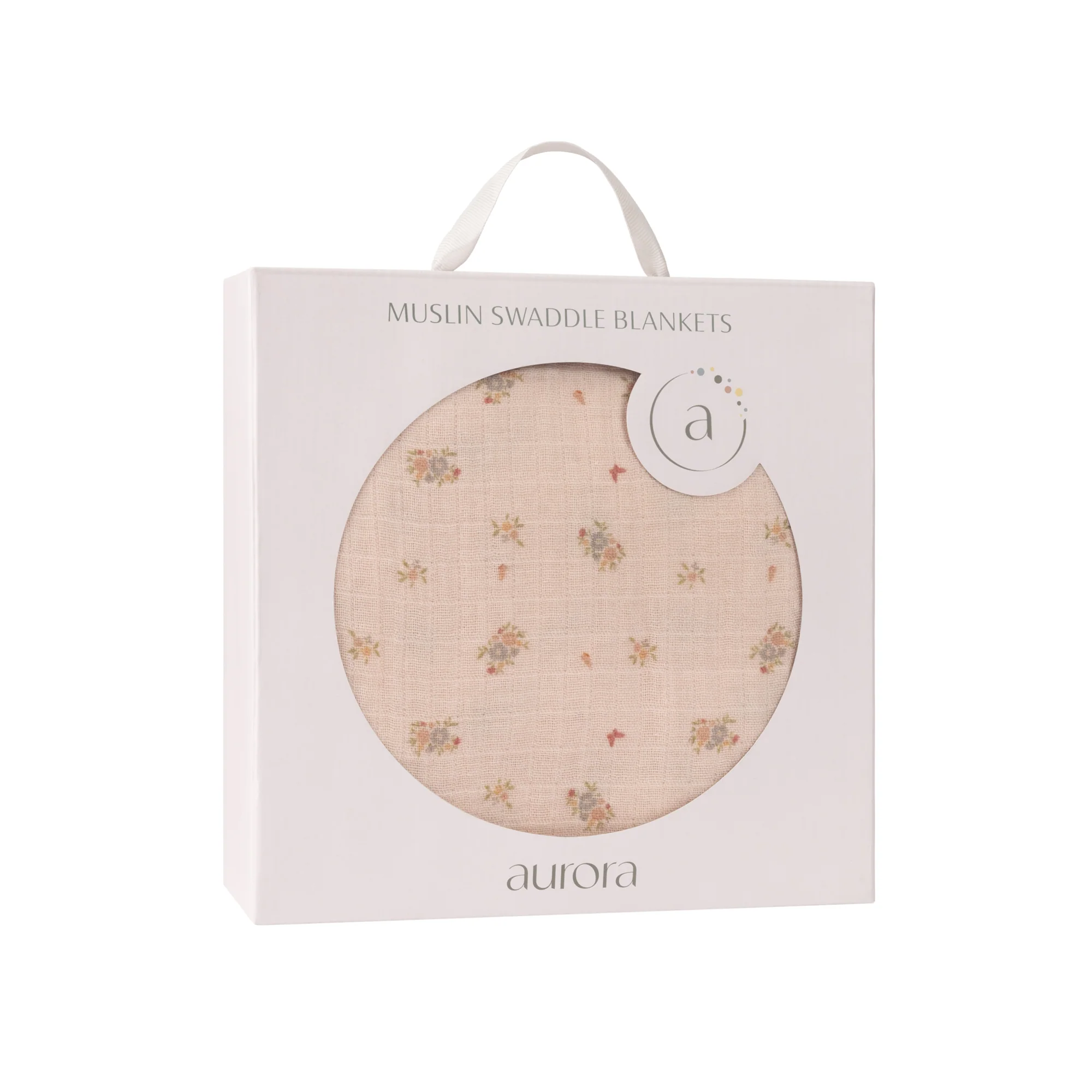 Baby Girl Muslin Swaddle Blanket – Pink – Floral Print - Image 4