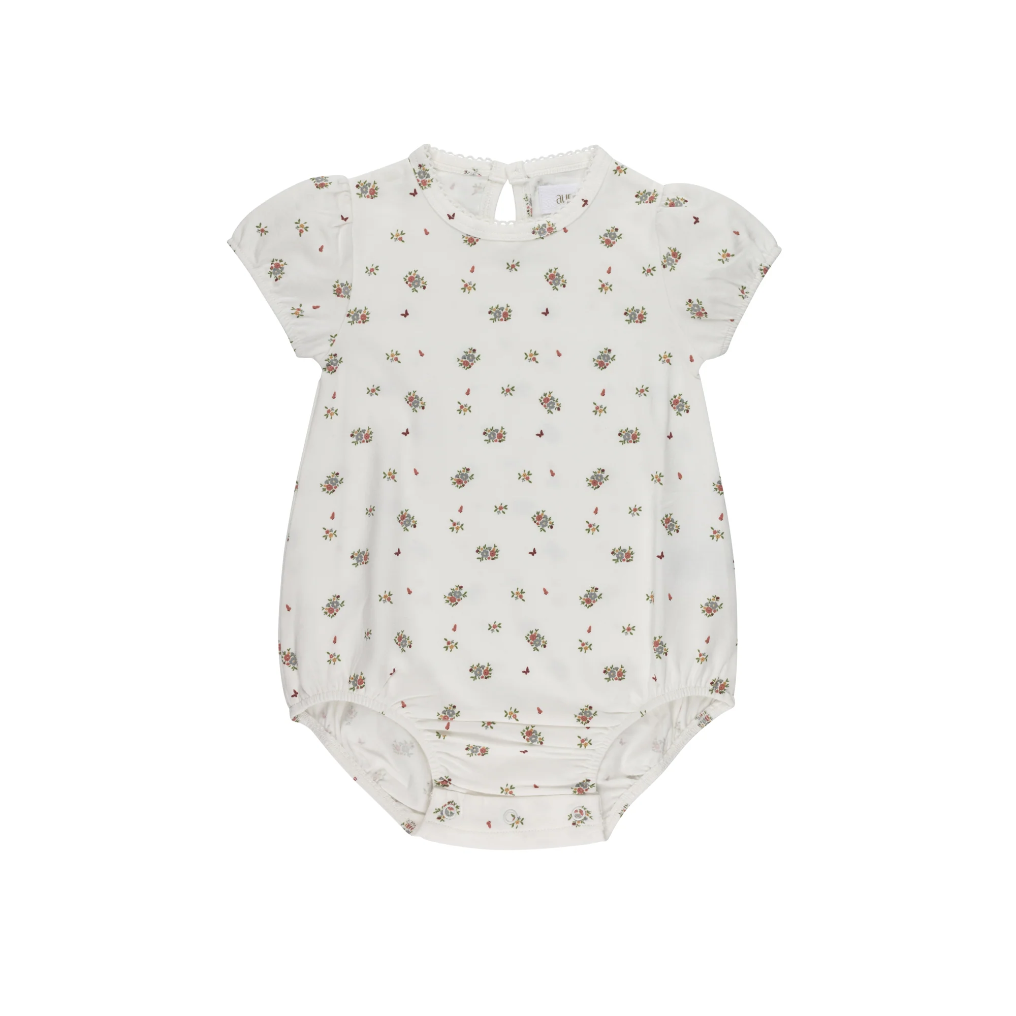 Girls Romper – Ivory Pink – Floral Print - Image 5