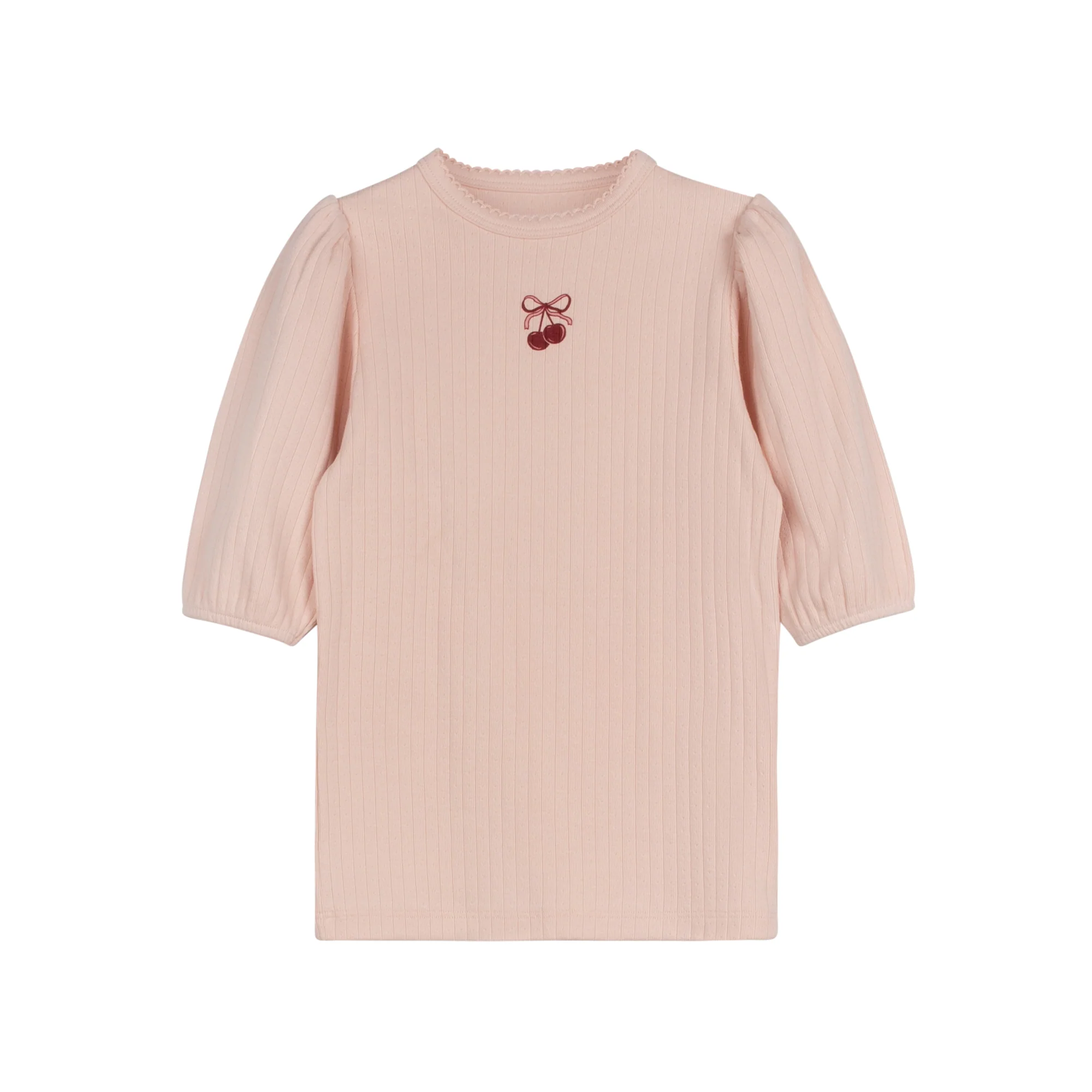 Girls Tee – Pink/Red – Bow Print