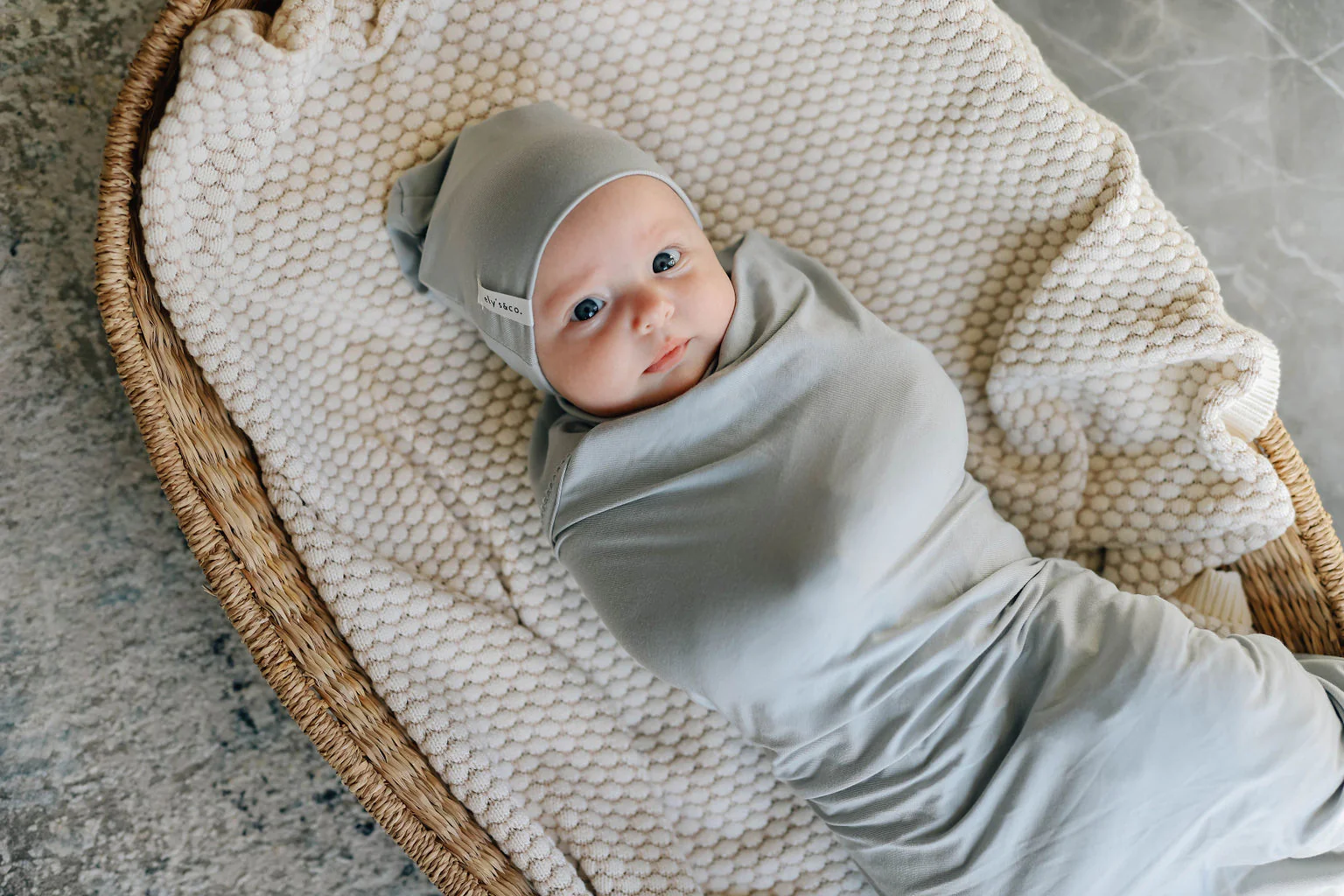 Modal Swaddle & Beanie Set in Gift Box - Image 10
