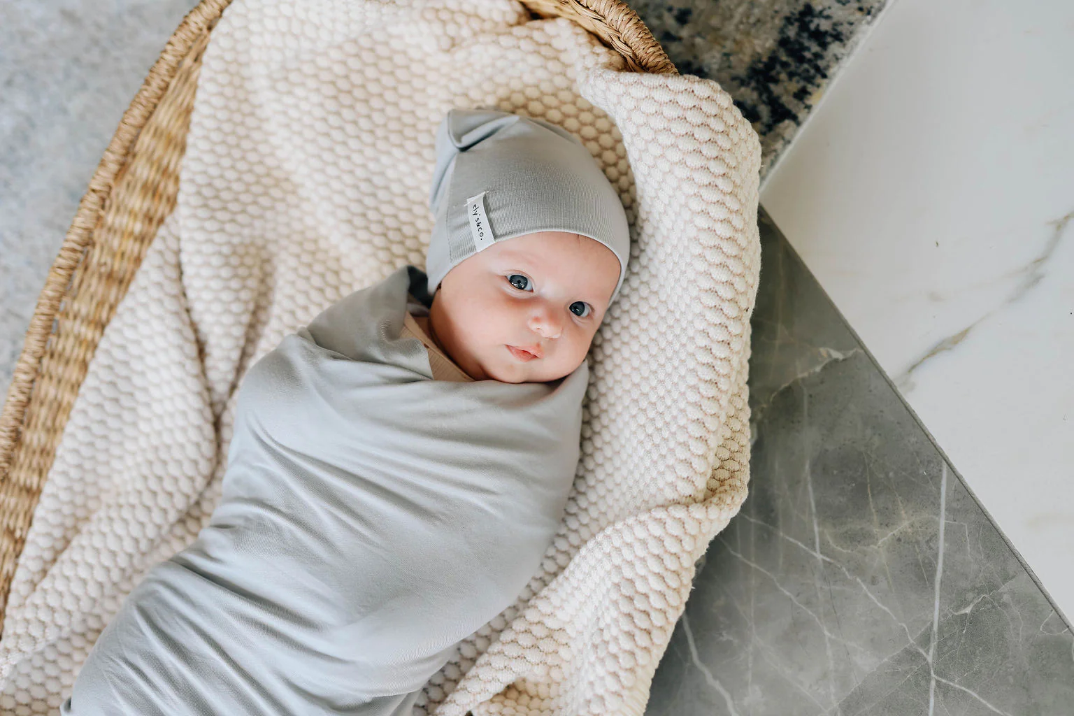 Modal Swaddle & Beanie Set in Gift Box - Image 8