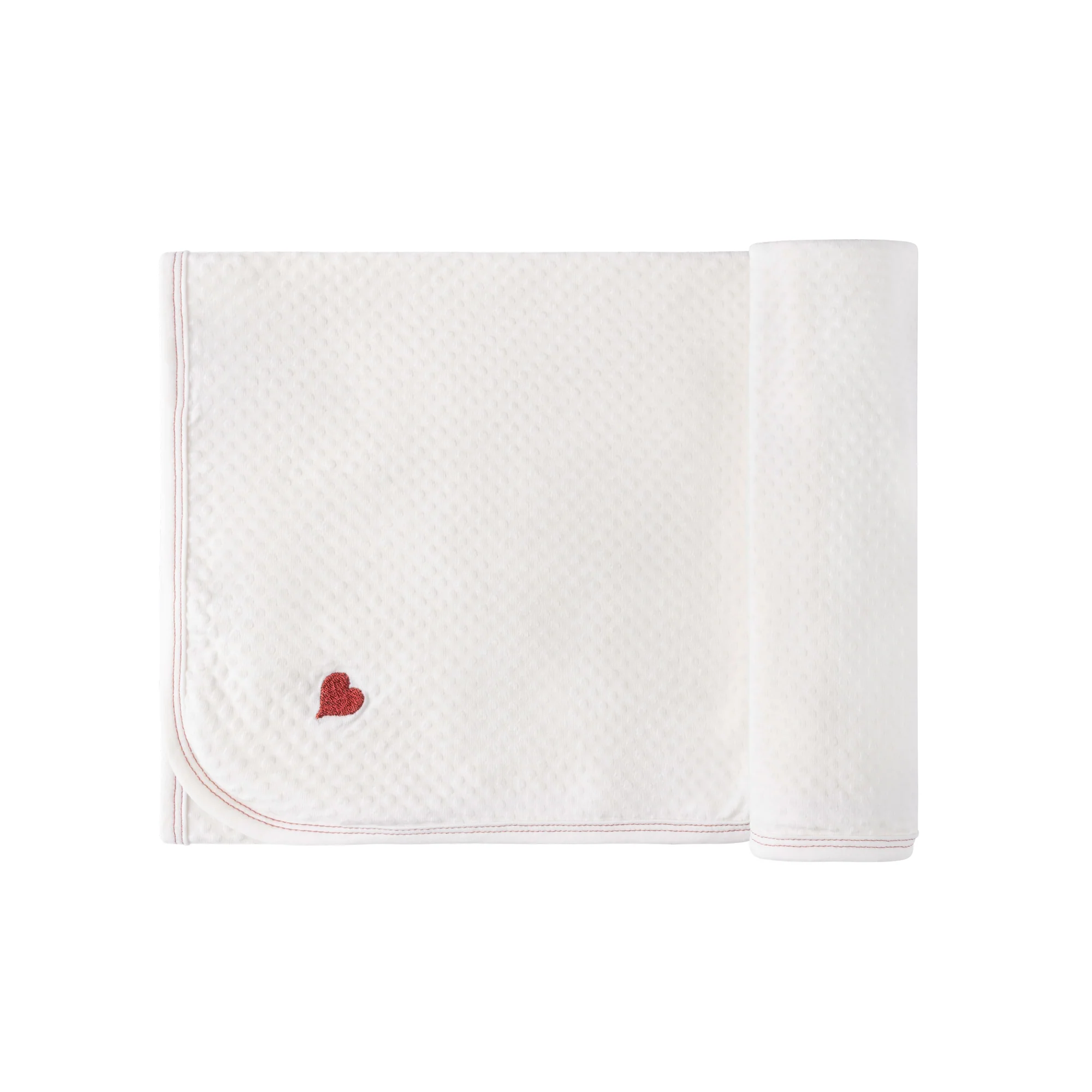 Cotton - Embroidered Heart and Star Collection - Blanket