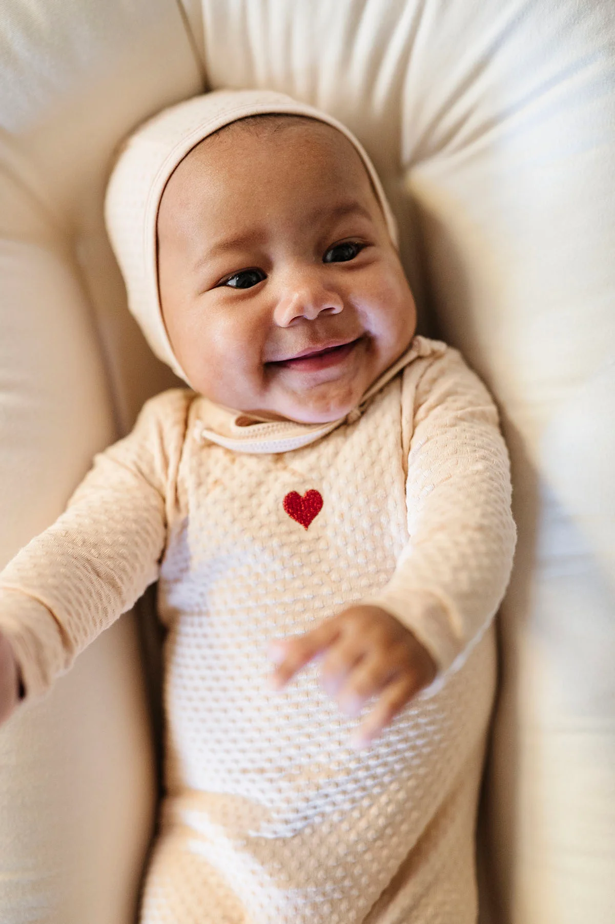 Cotton - Embroidered Heart and Star Collection - Bonnet - Image 10