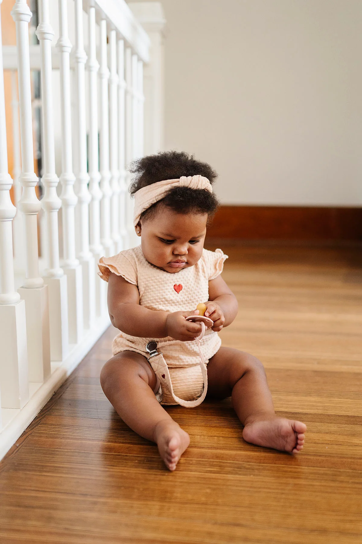 Cotton - Embroidered Heart and Star Collection-Paci Clip - Image 8