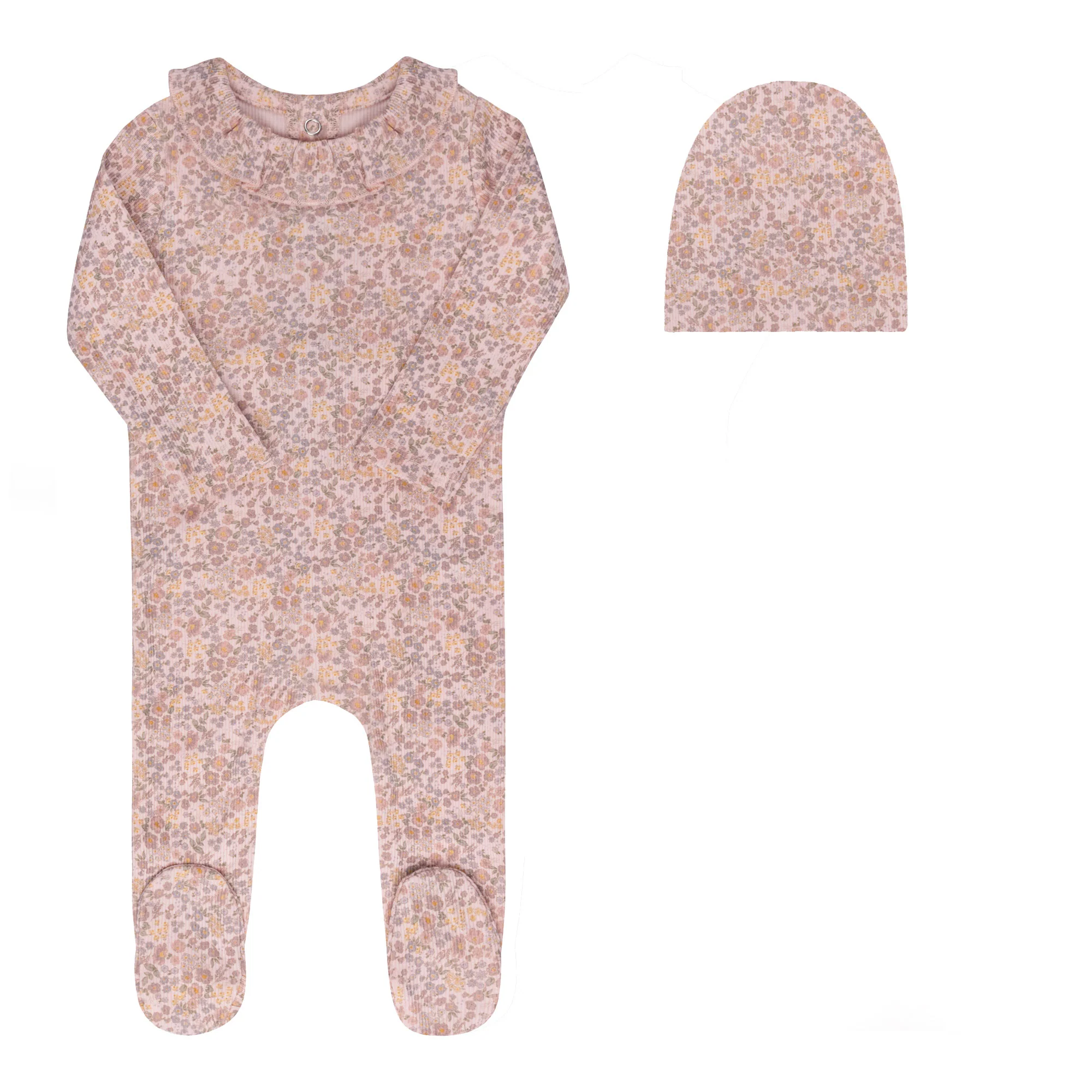 Cotton Liberty Print Collection - Footie + Beanie