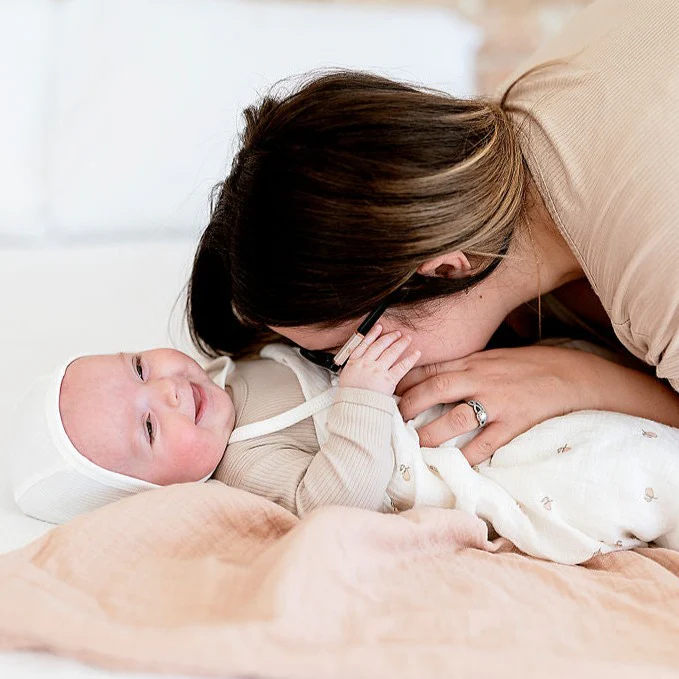 2 Pack Cotton Muslin Swaddle Blanket - Pink Pear - Image 6
