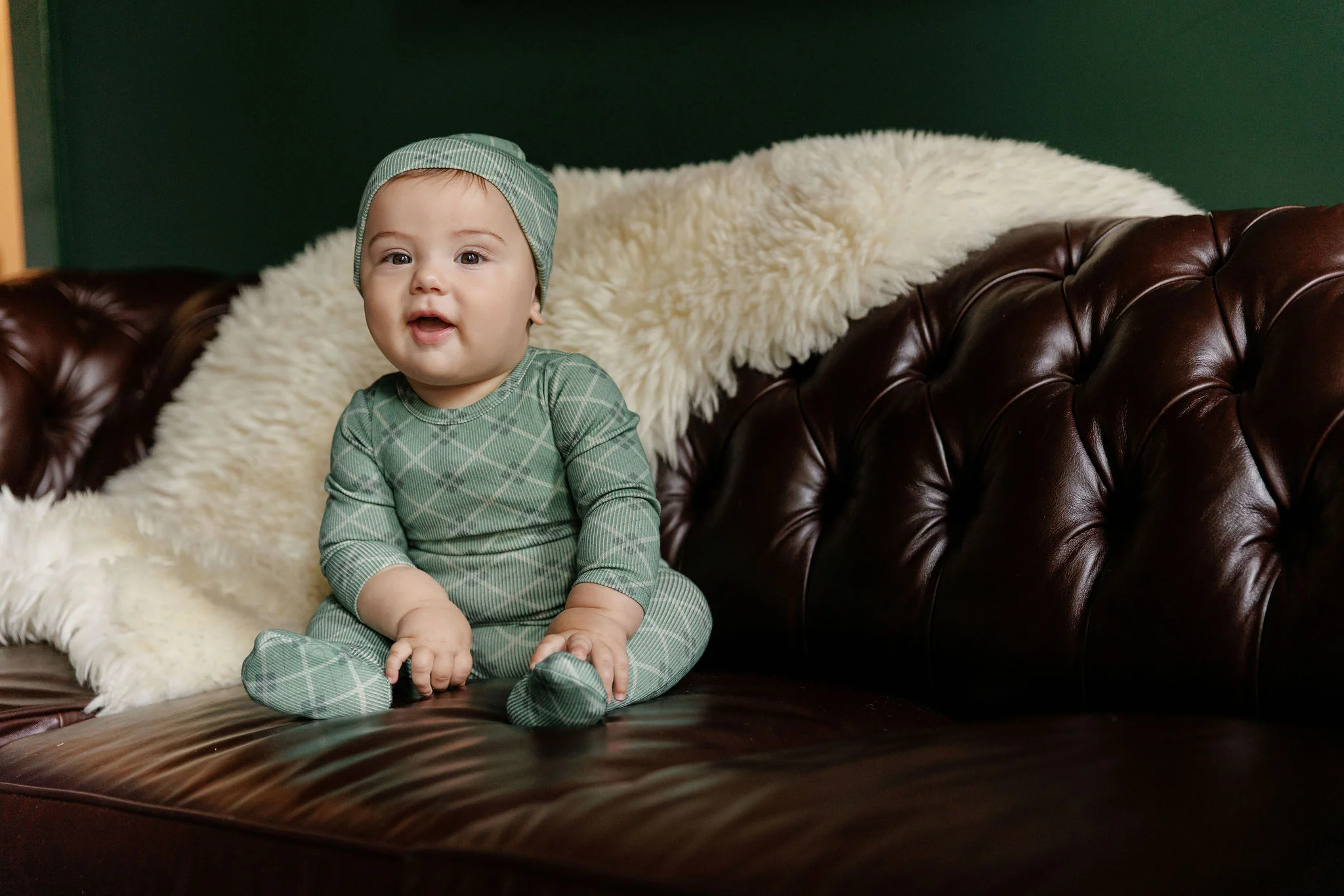Cotton Plaid Print Collection - Footie - Image 2