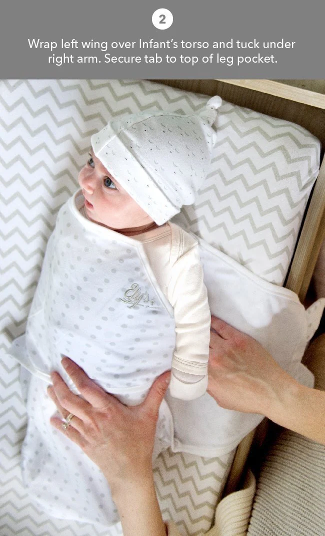 Grey Chevron & Polka Dot Adjustable Swaddle Blanket - Image 5