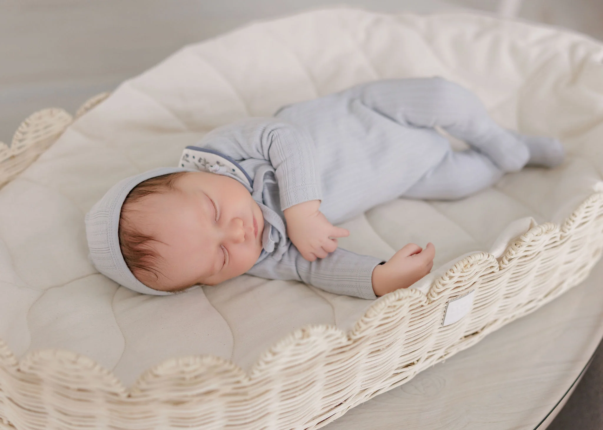 Baby Boy Bib – Blue – Embroidered - Image 3