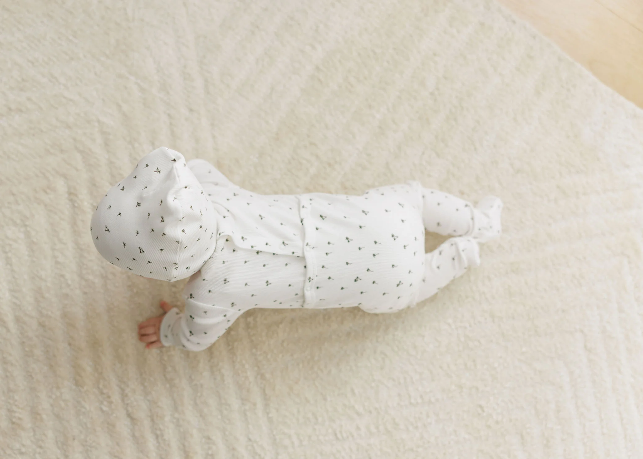 Baby Boy Layette Set - Ivory - Printed Palm Trees - Image 5