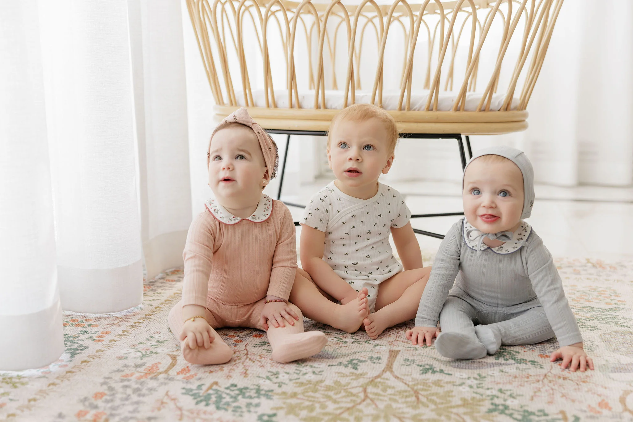 Baby Girl Layette Set – Pink – Embroidered Collar - Image 5