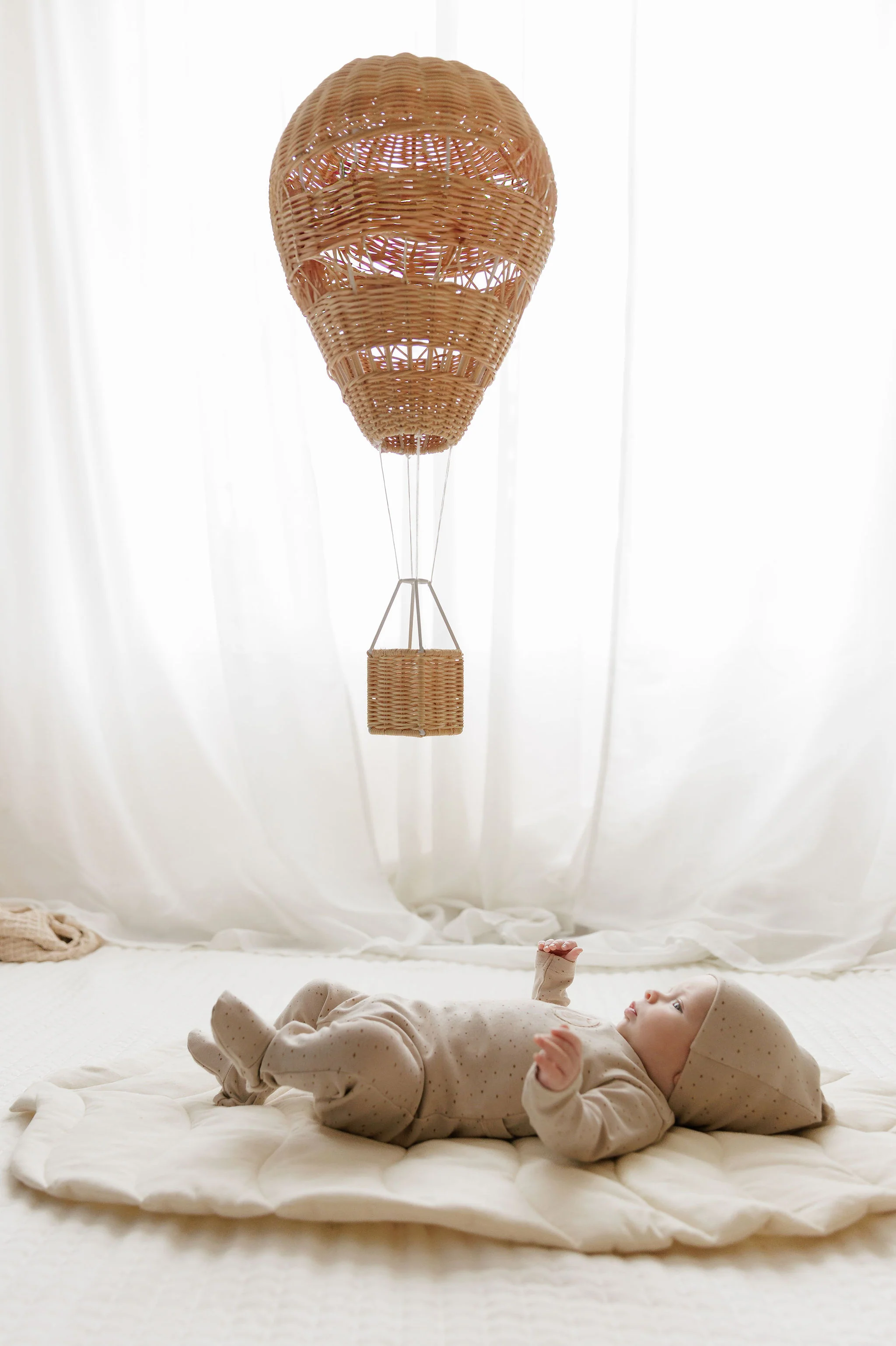 Baby Boy Bib – Tan – Speckled Bunny - Image 3