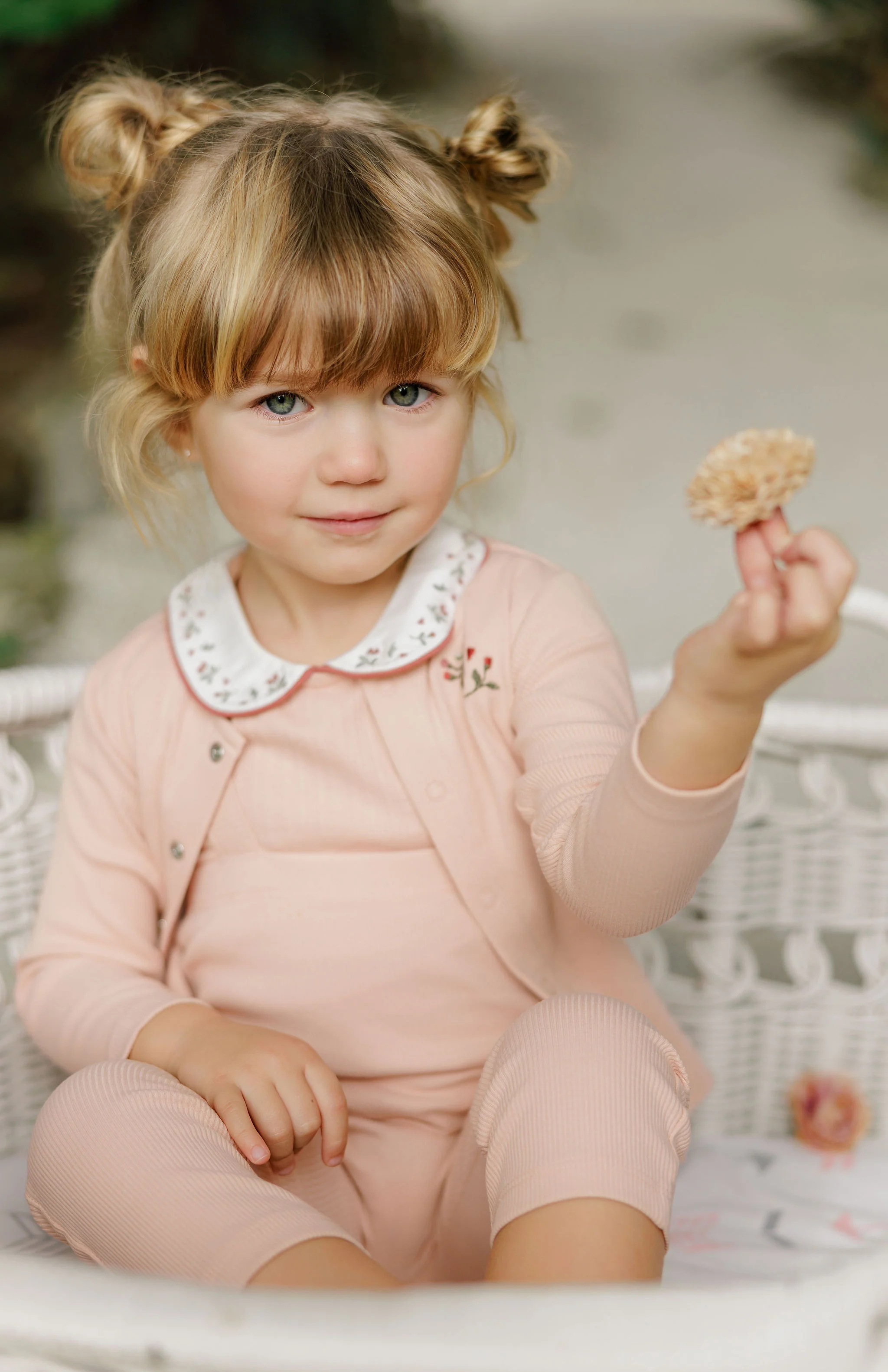 Girls Cardigan – Pink – Embroidered - Image 4