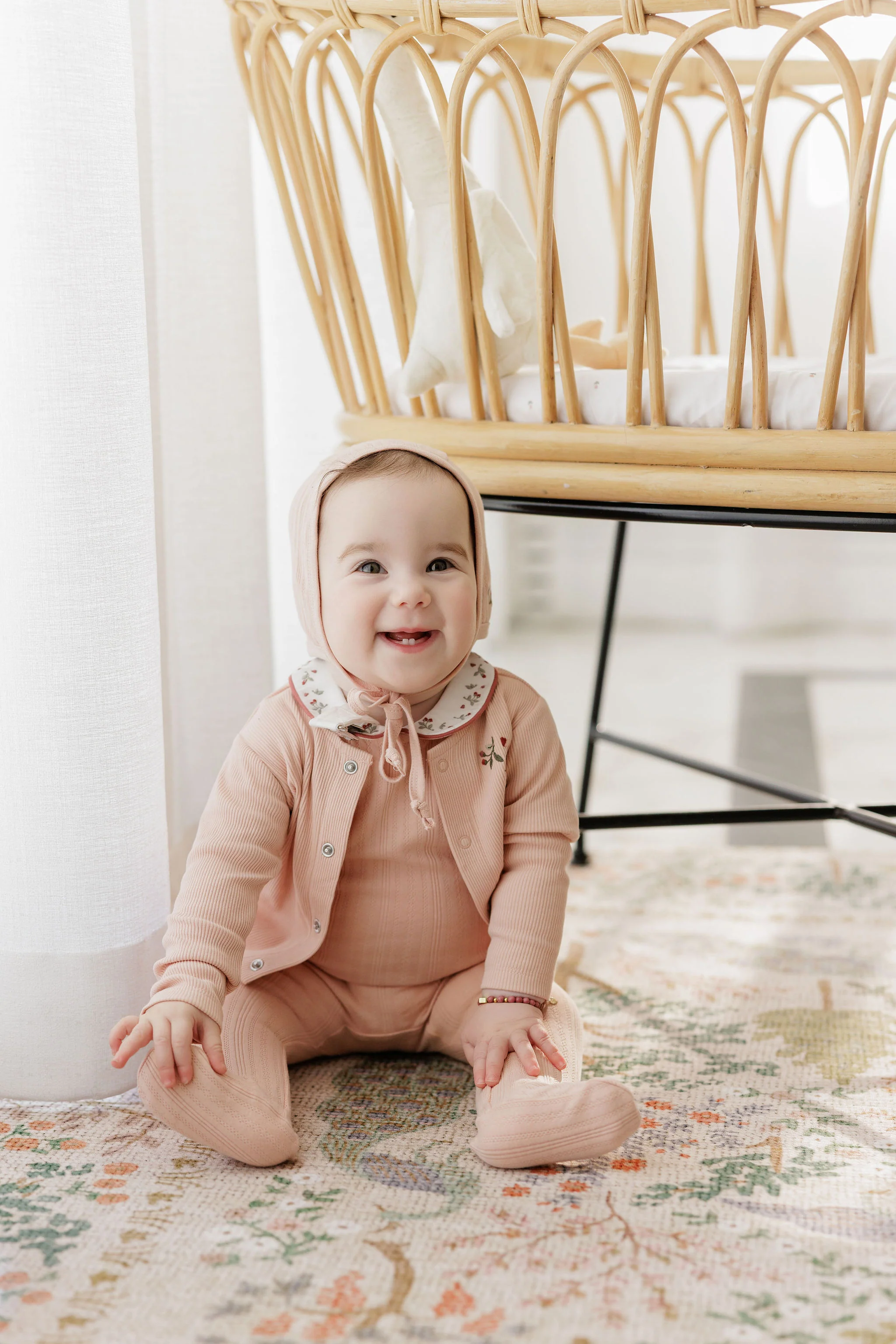 Girls Cardigan – Pink – Embroidered - Image 6