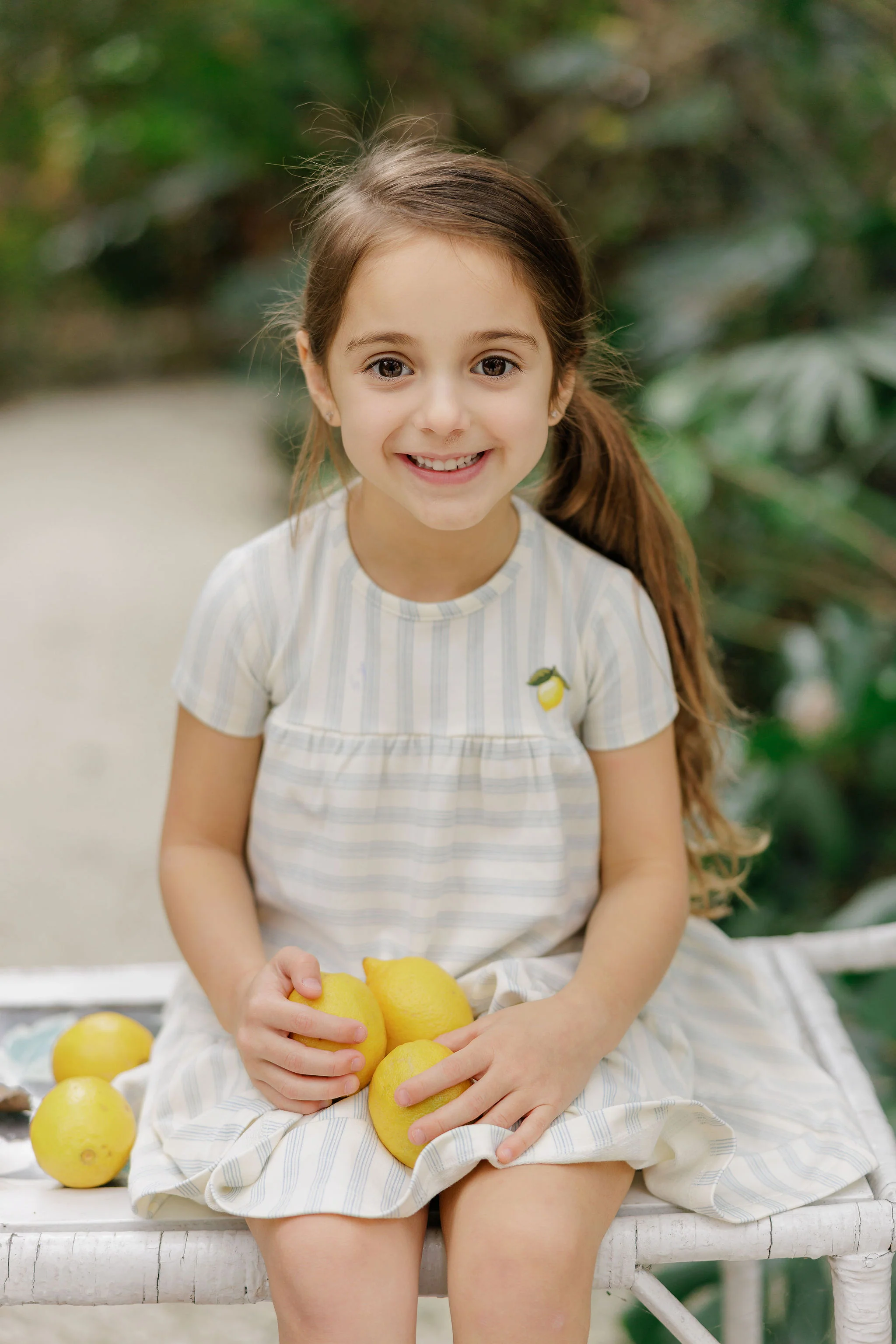 Girls Dress 3/4 Sleeves – Lemon - Image 2