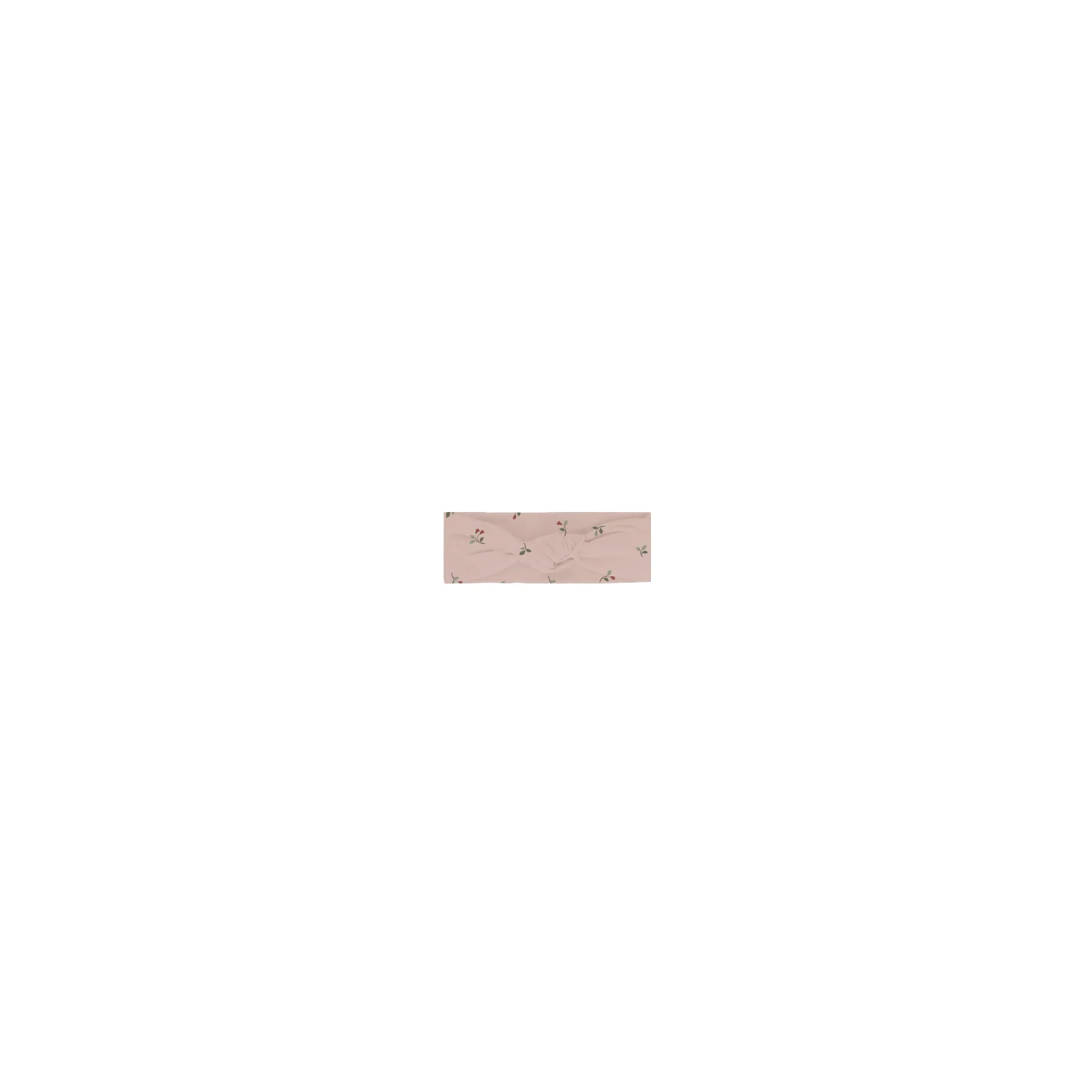 Girls Headband – Pink – Floral Pointelle