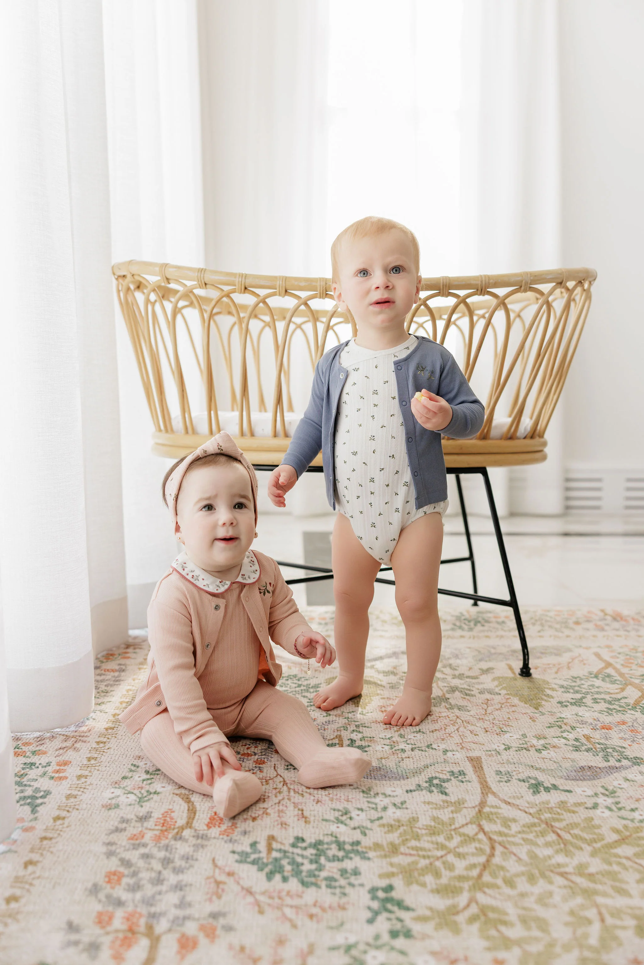 Girls Romper – Pink – Embroidered Collar - Image 3
