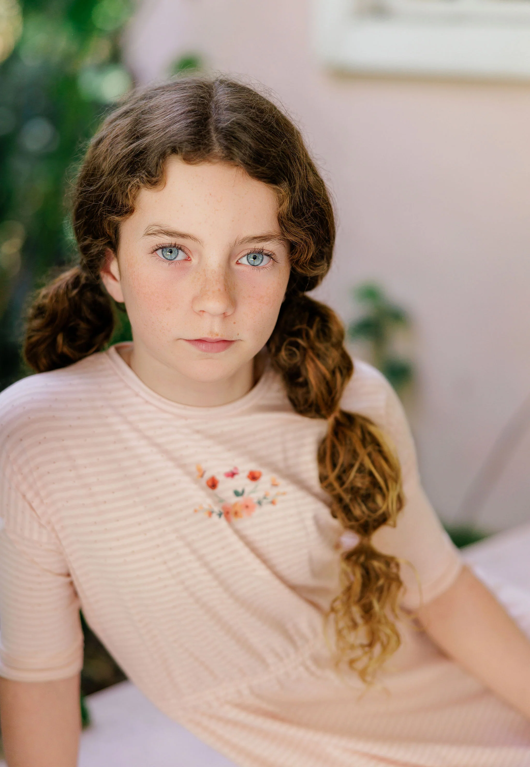 Girls Short Sleeve Dress - Pink - Floral Stripe - Image 3