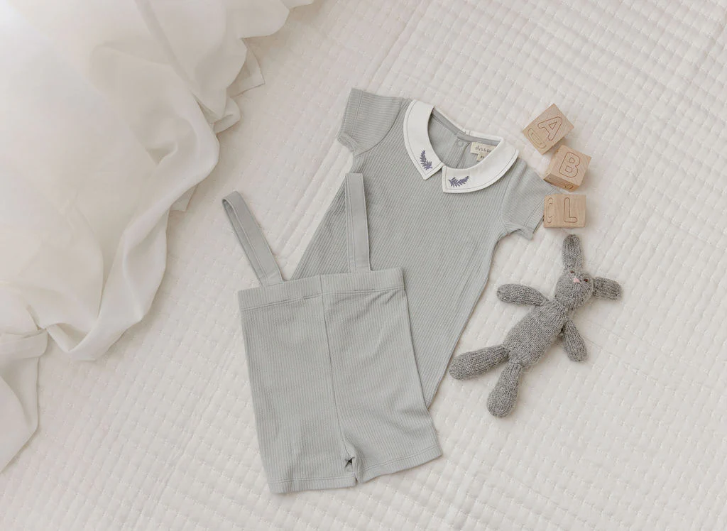 Organic Cotton Embroidered Collar Collection - Two Piece Set - Boys - Image 12