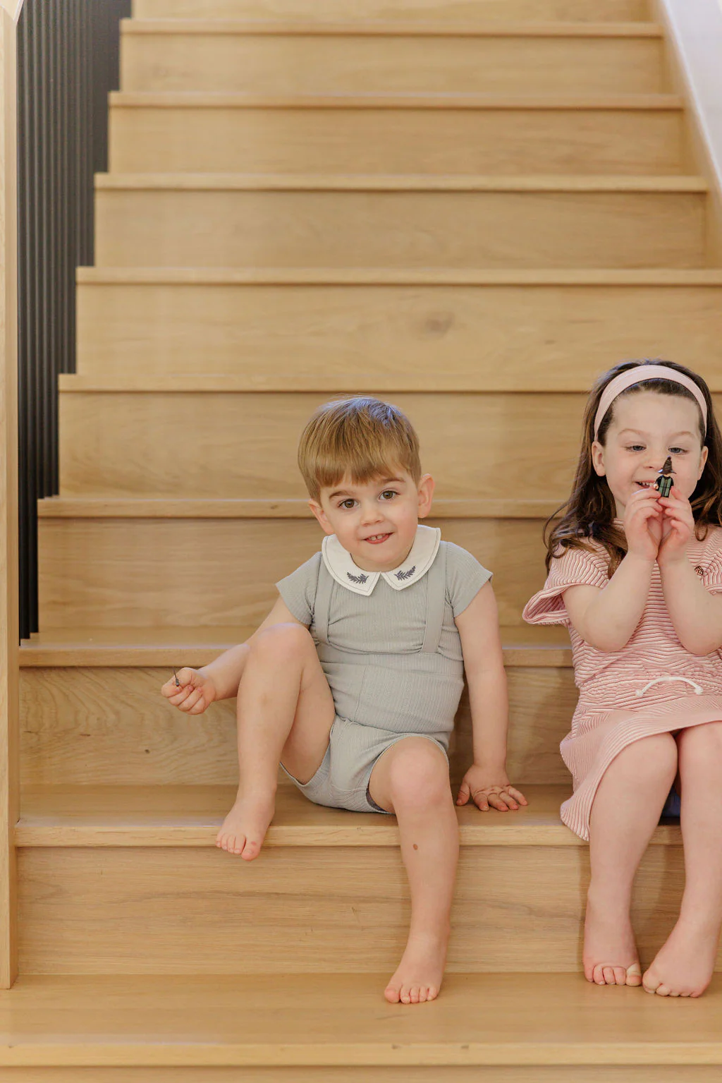 Organic Cotton Embroidered Collar Collection - Two Piece Set - Boys - Image 8