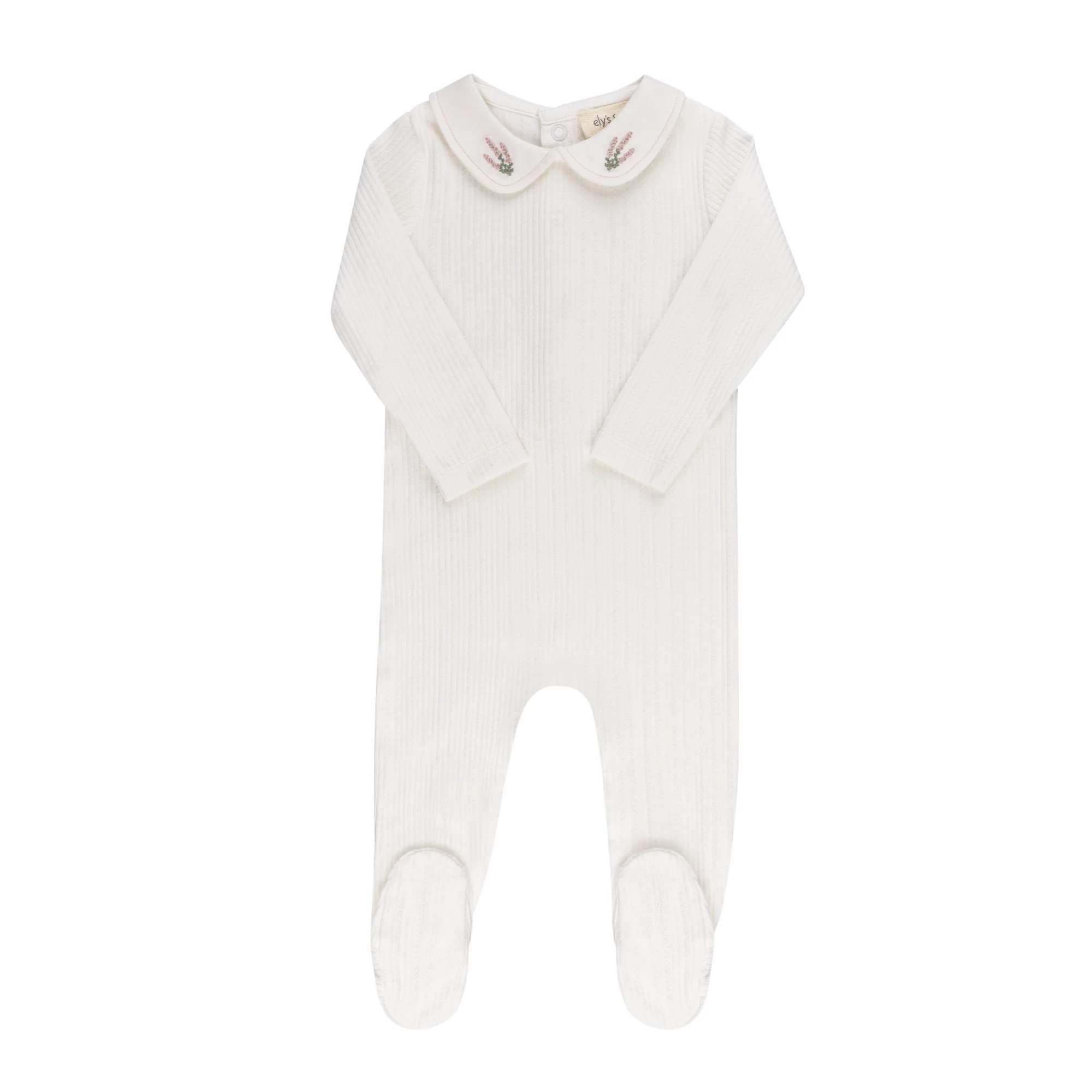 Organic Cotton Embroidered Collar Collection - Footie - Image 3