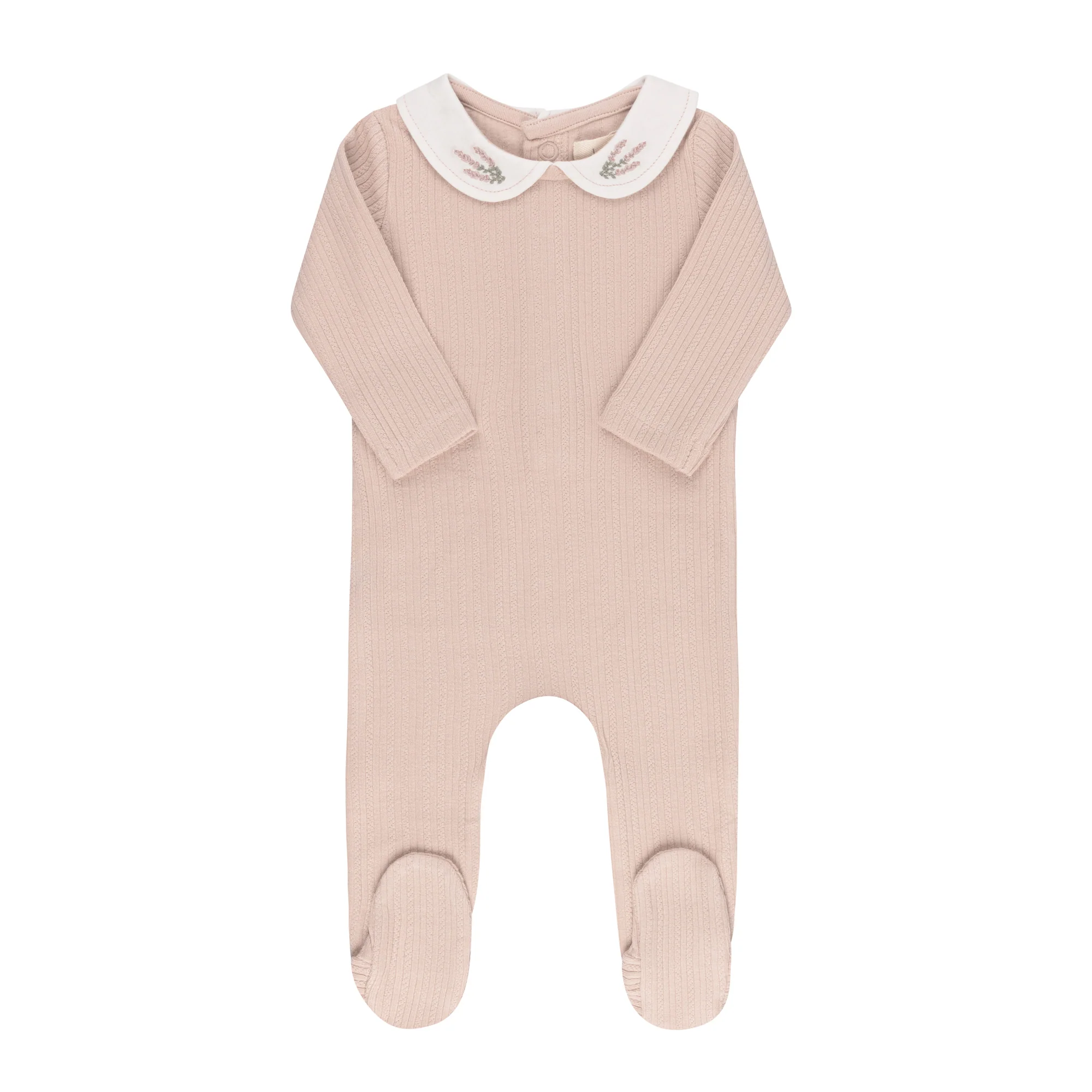 Organic Cotton Embroidered Collar Collection - Footie - Image 4
