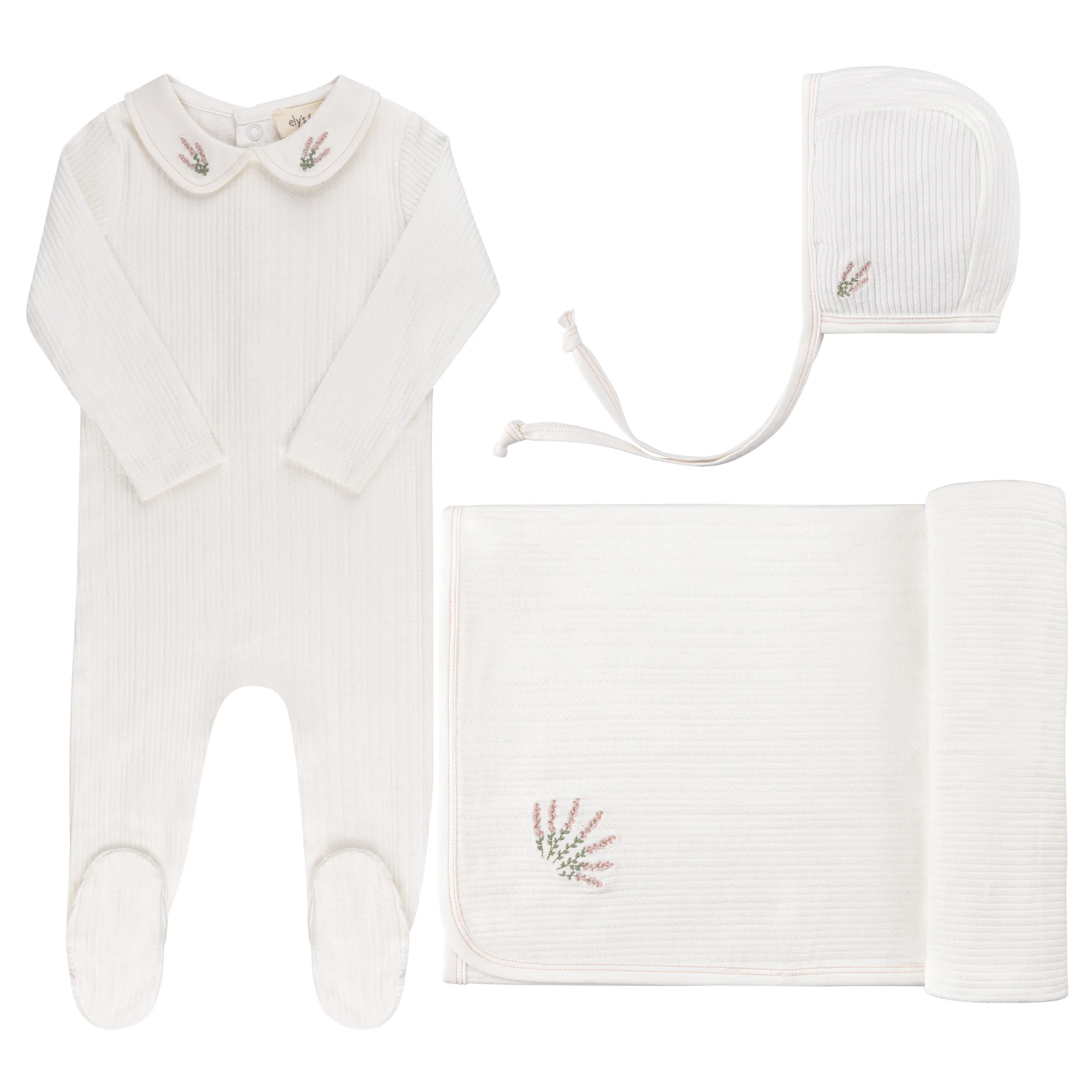 Organic Cotton Embroidered Collar Collection - Take Me Home Set - Image 4