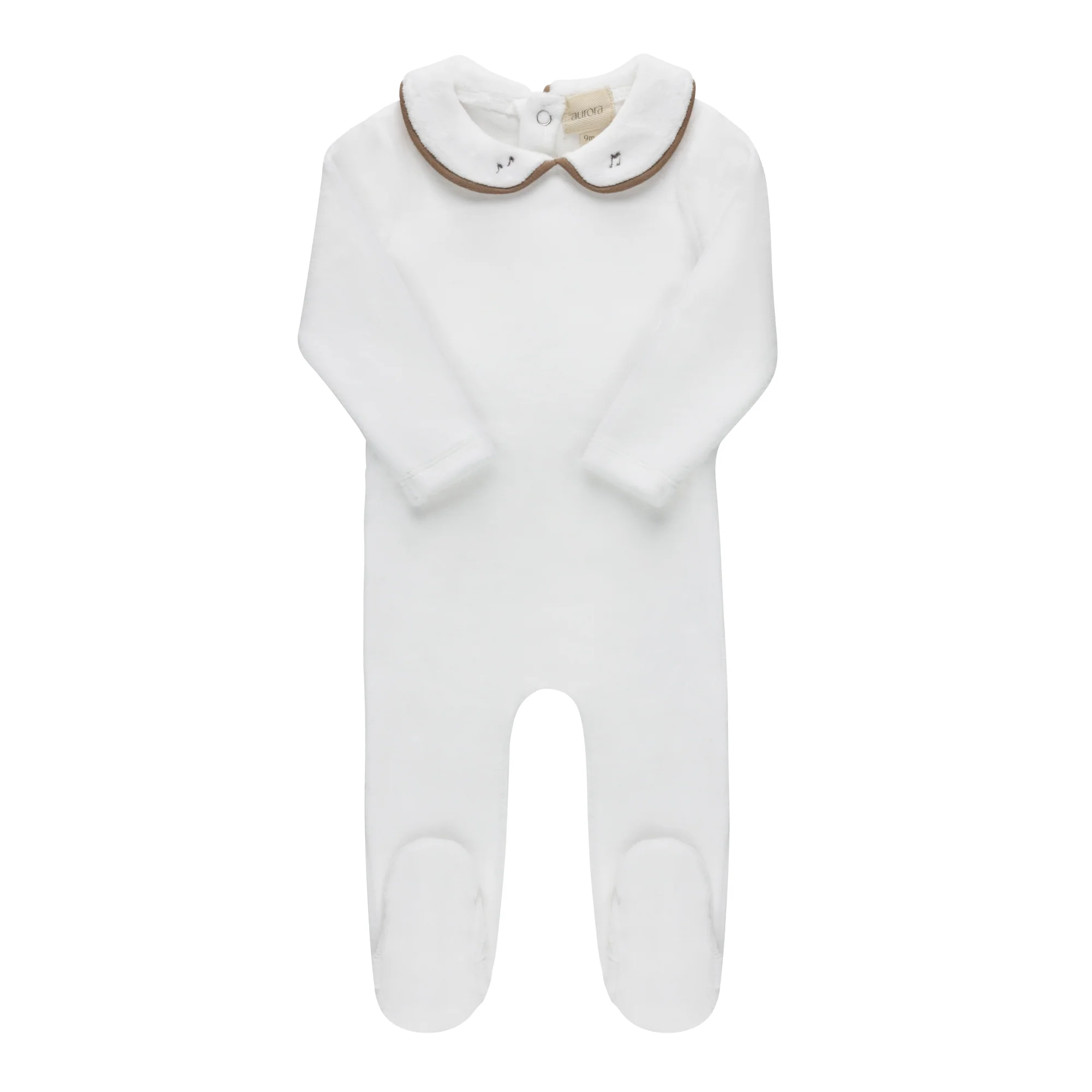 Embroidered Velour Collar Collection - Footie