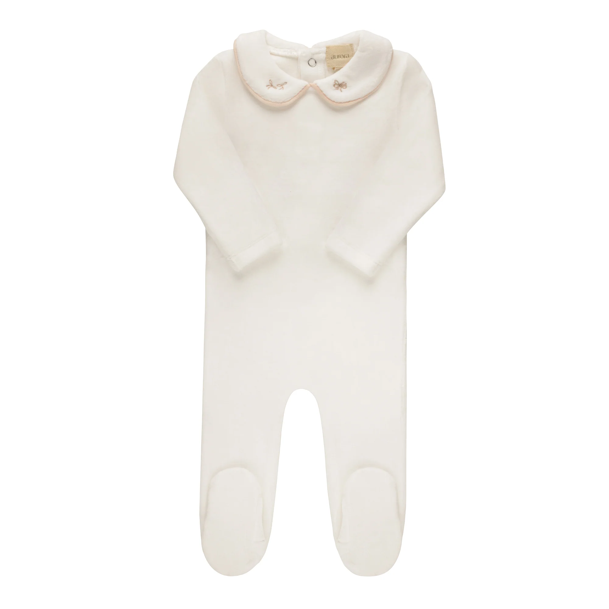 Embroidered Velour Collar Collection - Footie