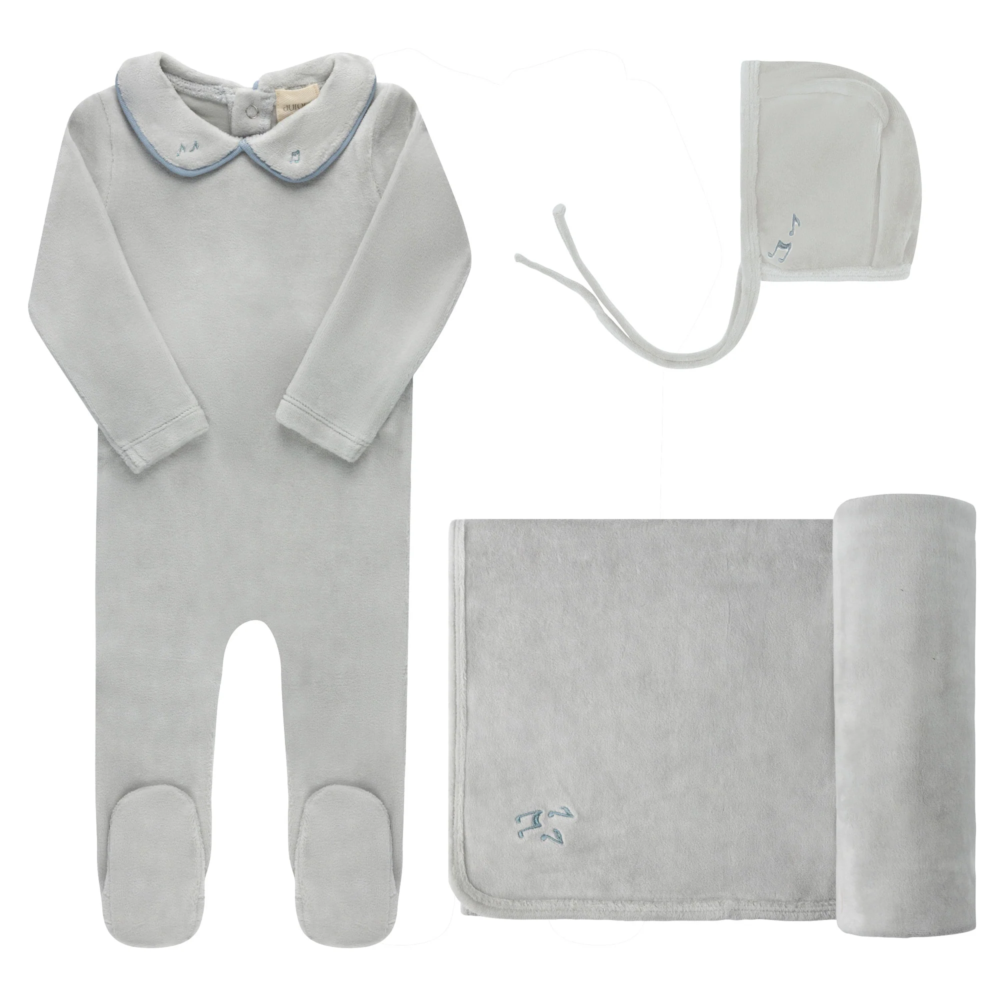 Embroidered Velour Collar Collection - Take Me Home Set