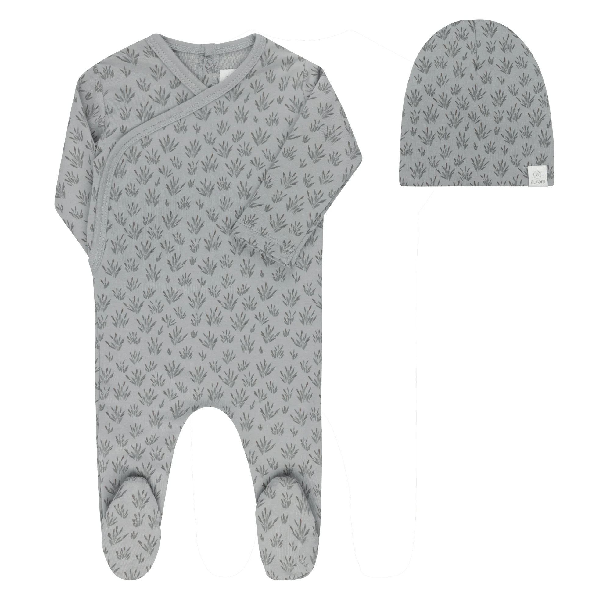 French Terry Blooms Collection - Footie + Beanie